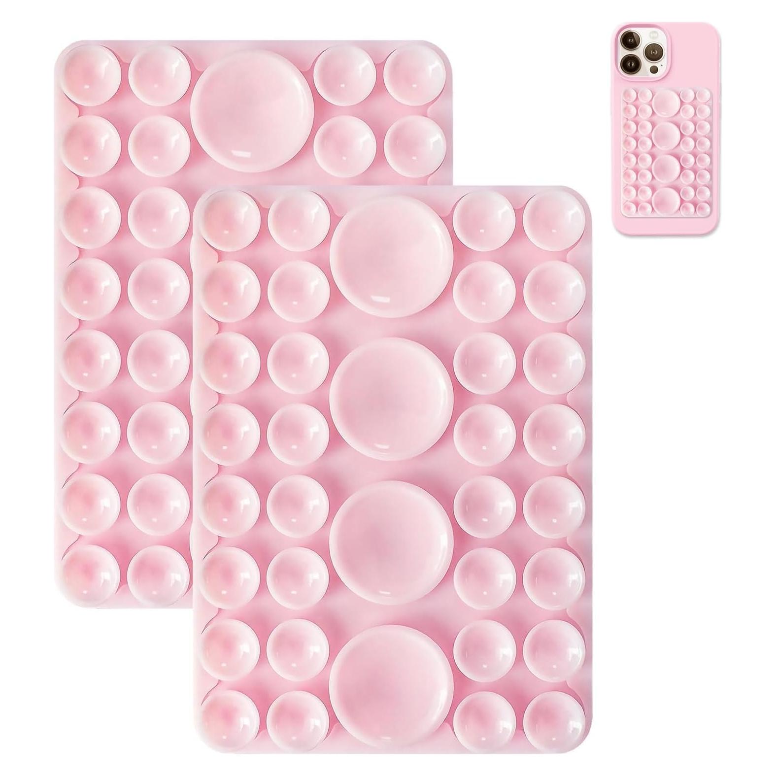 Soporte de Teléfono con Ventosa de Silicona QxbBox Rosa Claro