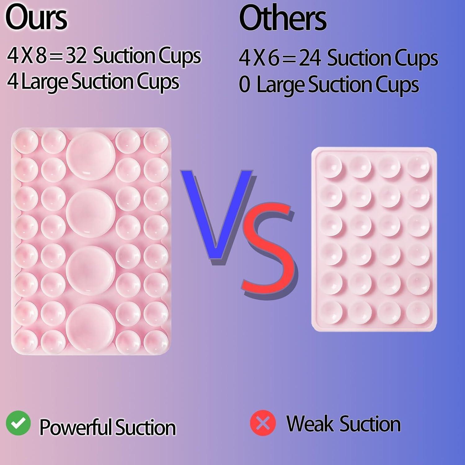 Soporte de Teléfono con Ventosa de Silicona QxbBox Rosa Claro