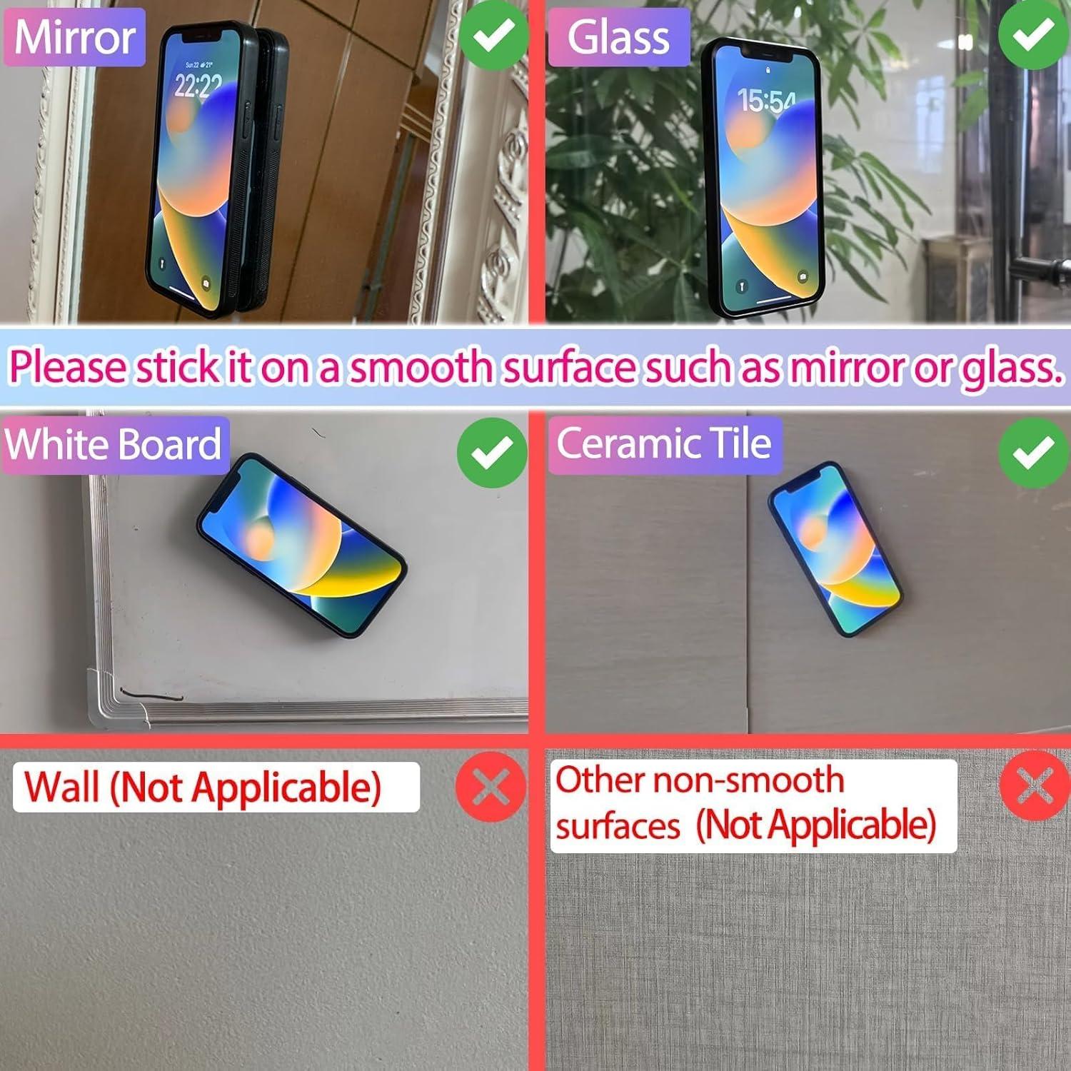 Soporte de Teléfono con Ventosa de Silicona QxbBox Rosa Claro