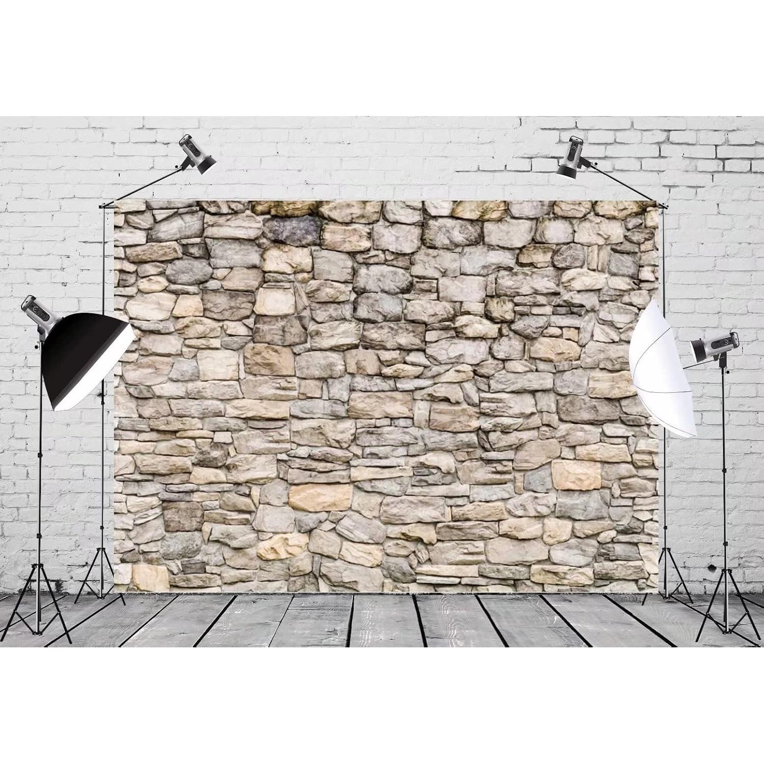 Fondo de Fotografía BELECO 2.7x1.8m Tela Ladrillo Vintage