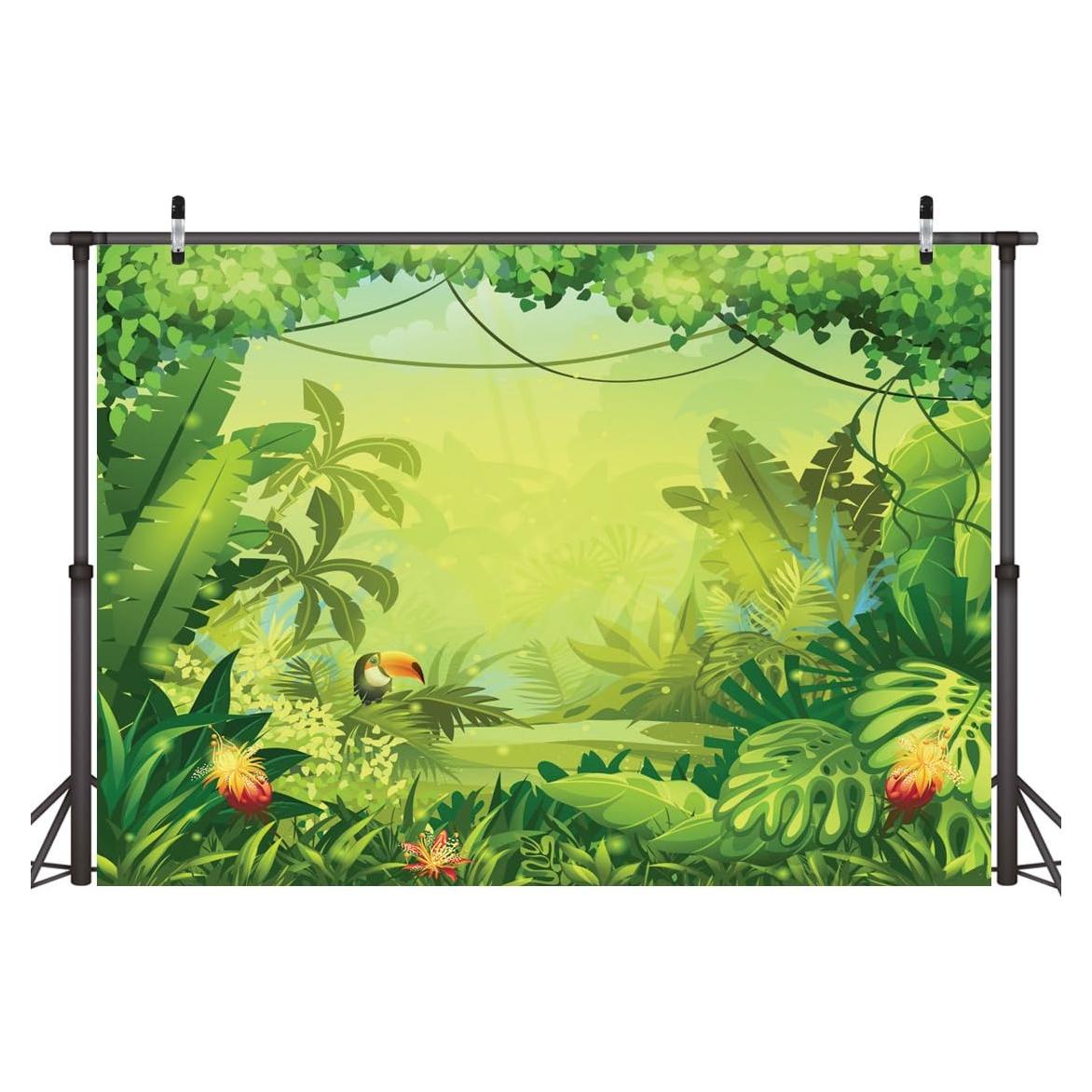 Fondo de Fotografía Vinilo Selva 2.1x1.5m LYWYGG