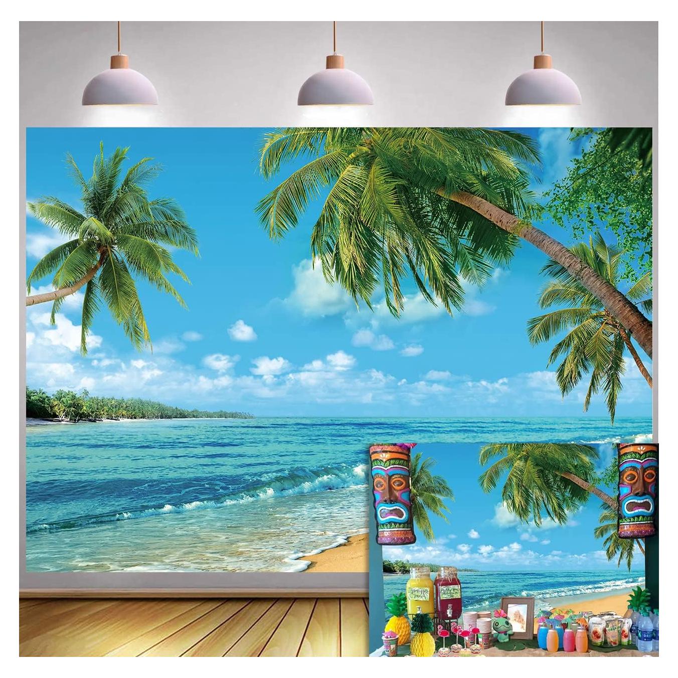 Fondo de Vinilo Tropical 210x150cm para Fotografía yy-beach008