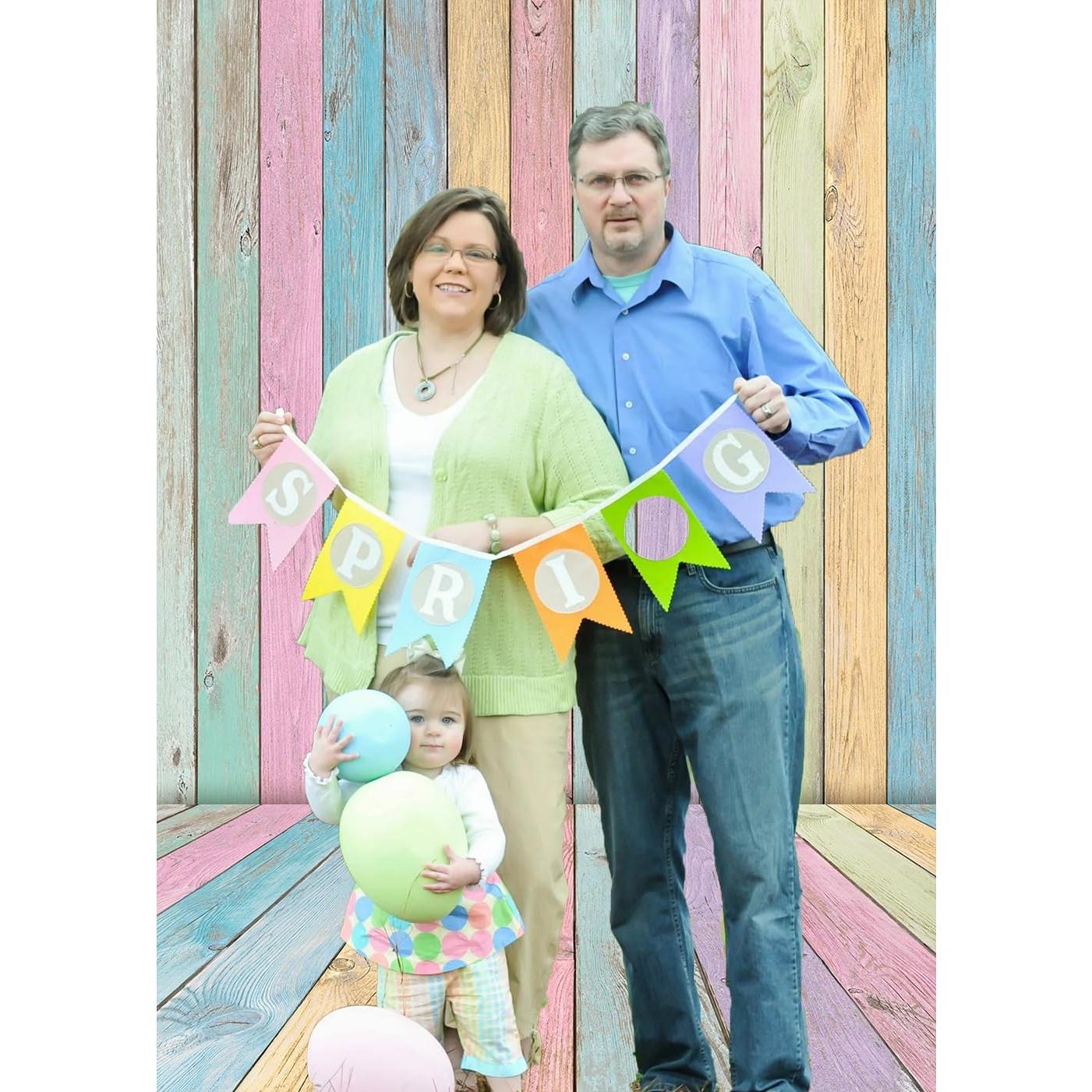 Fondo de Fotografía Colorido RUYI 1.5x2.1m para Cumpleaños