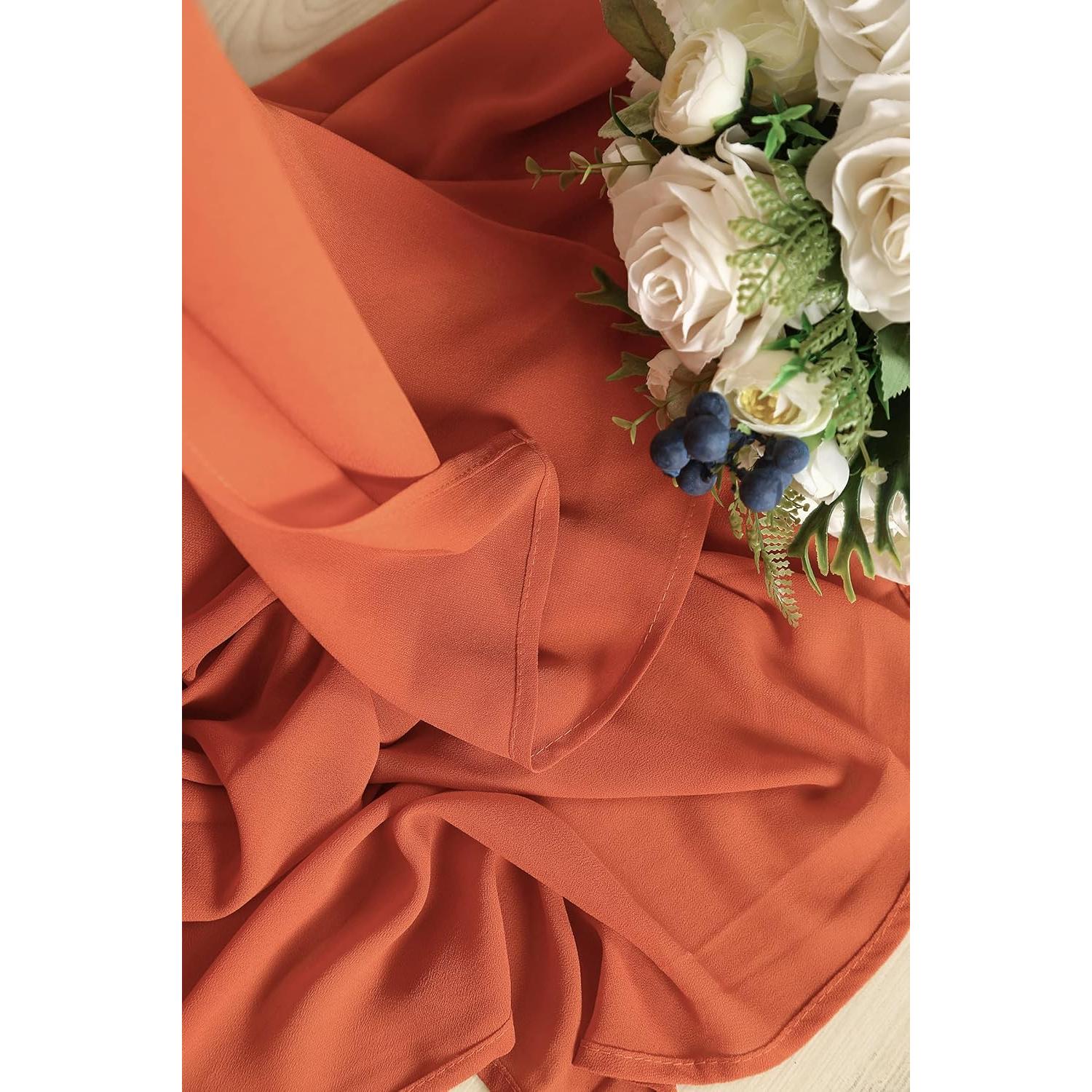 Cortinas de Arco SHERWAY 2 Paneles 27x360cm Naranja Quemado