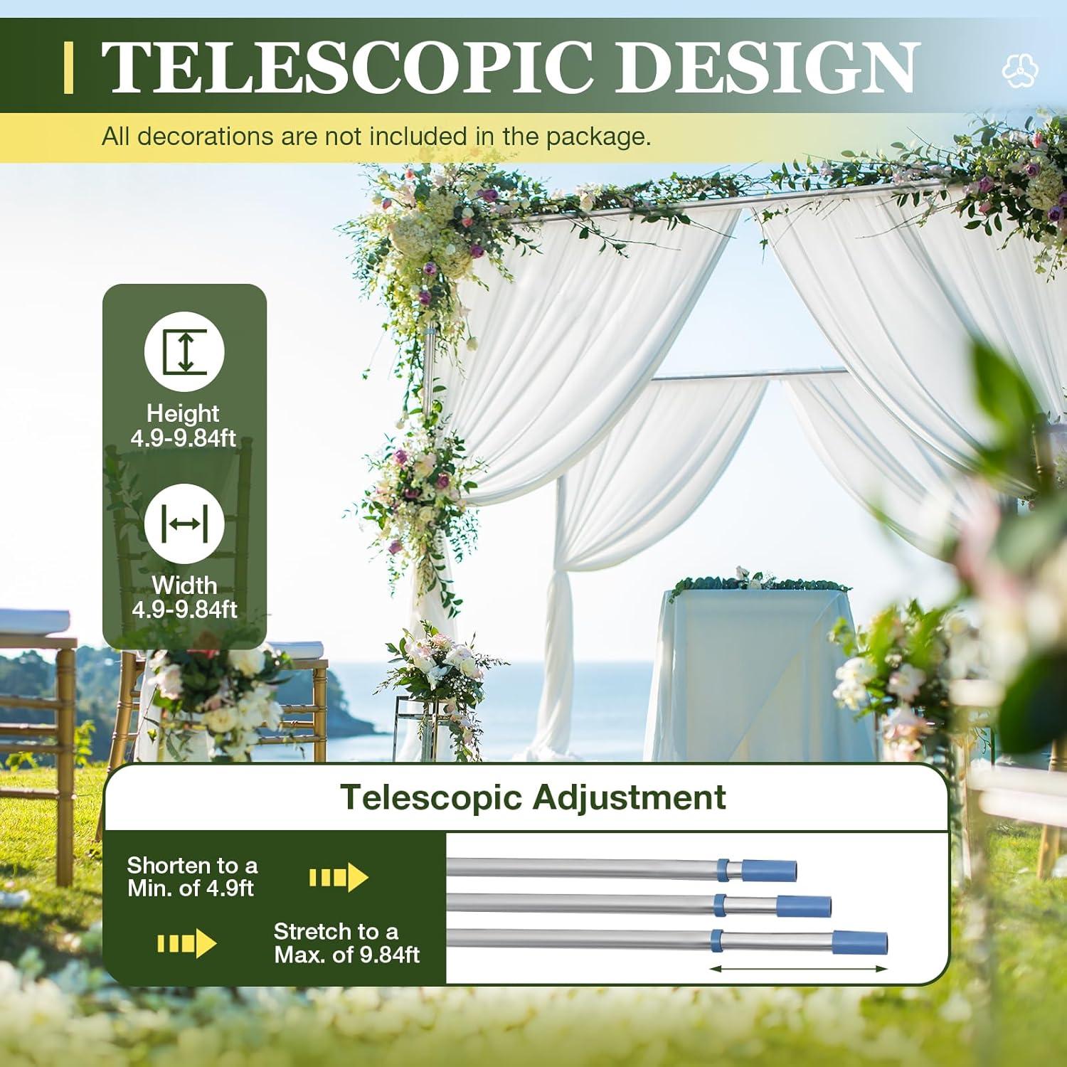 Soporte de Fondo Profesional DYRABREST 1.5-3m Acero Inoxidable