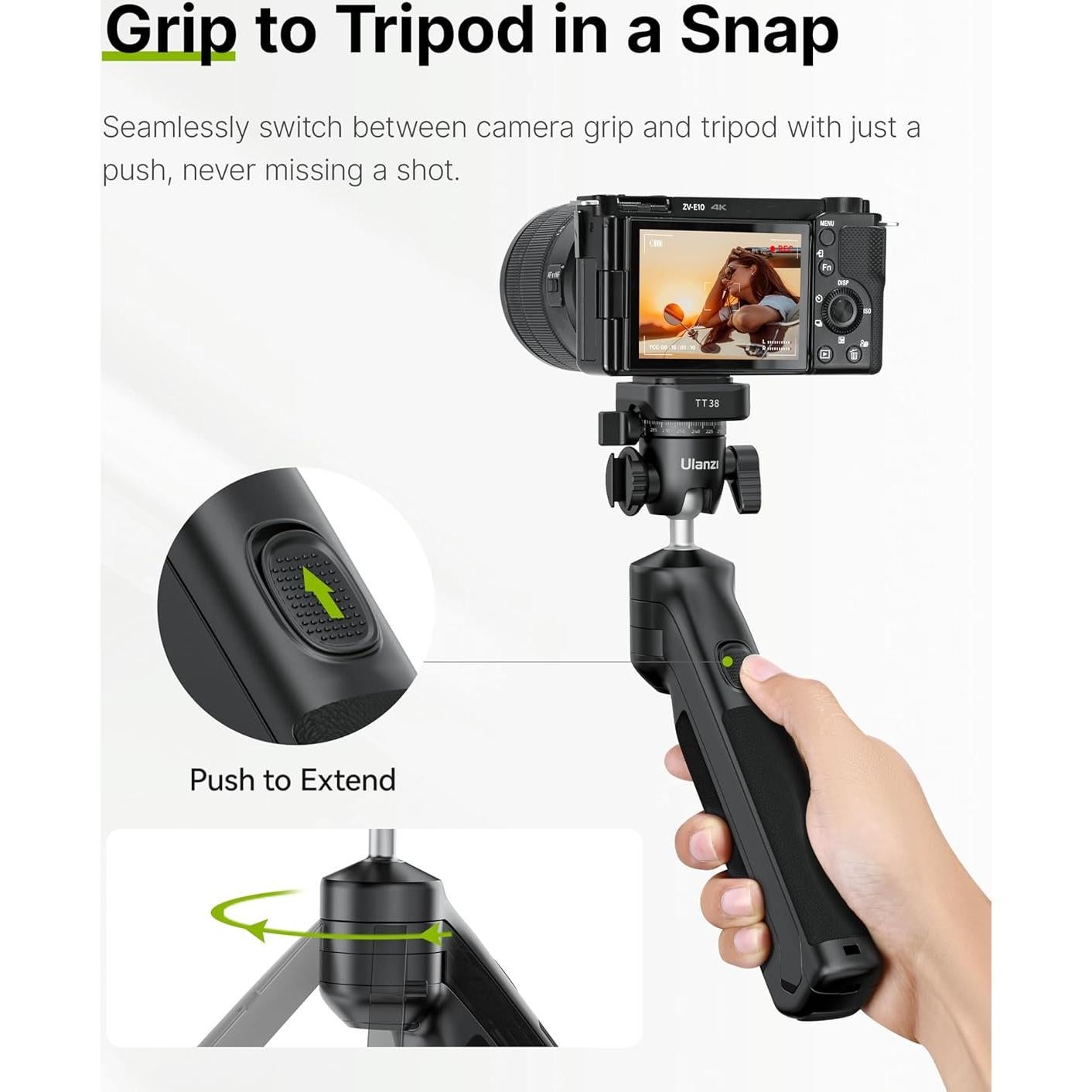 Mini Trípode ULANZI TT38 Portátil para Cámara 393g 360°