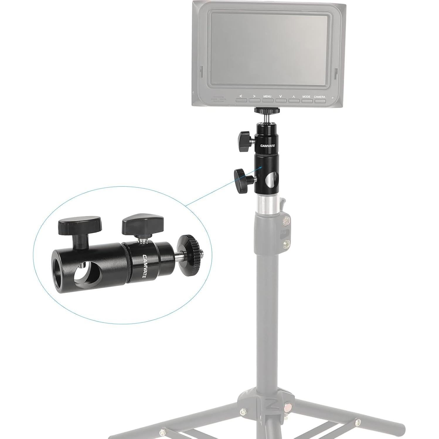 Soporte de Trípode CAMVATE con Tornillo 1/4"-20 a 5/8"-11