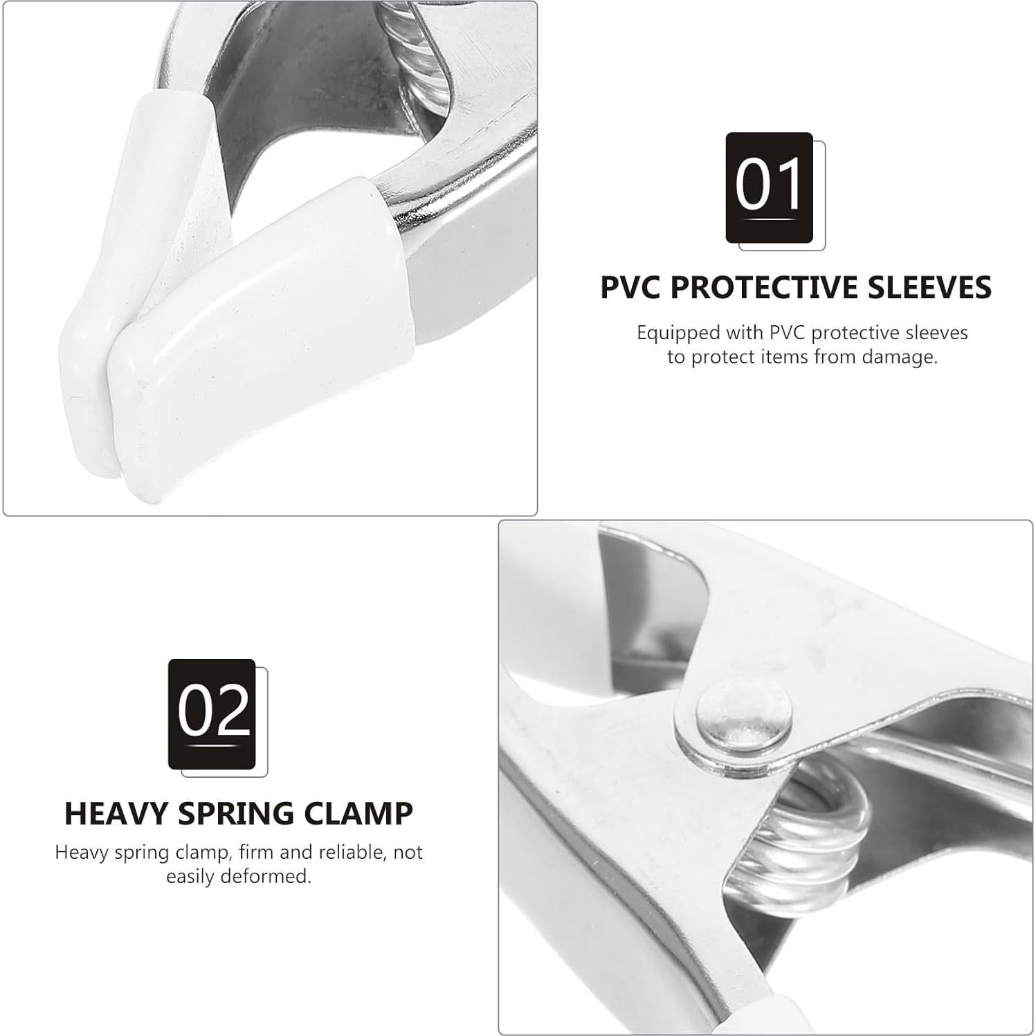 Abrazaderas de Resorte OSALADI 10.16 cm 3 Piezas Niqueladas