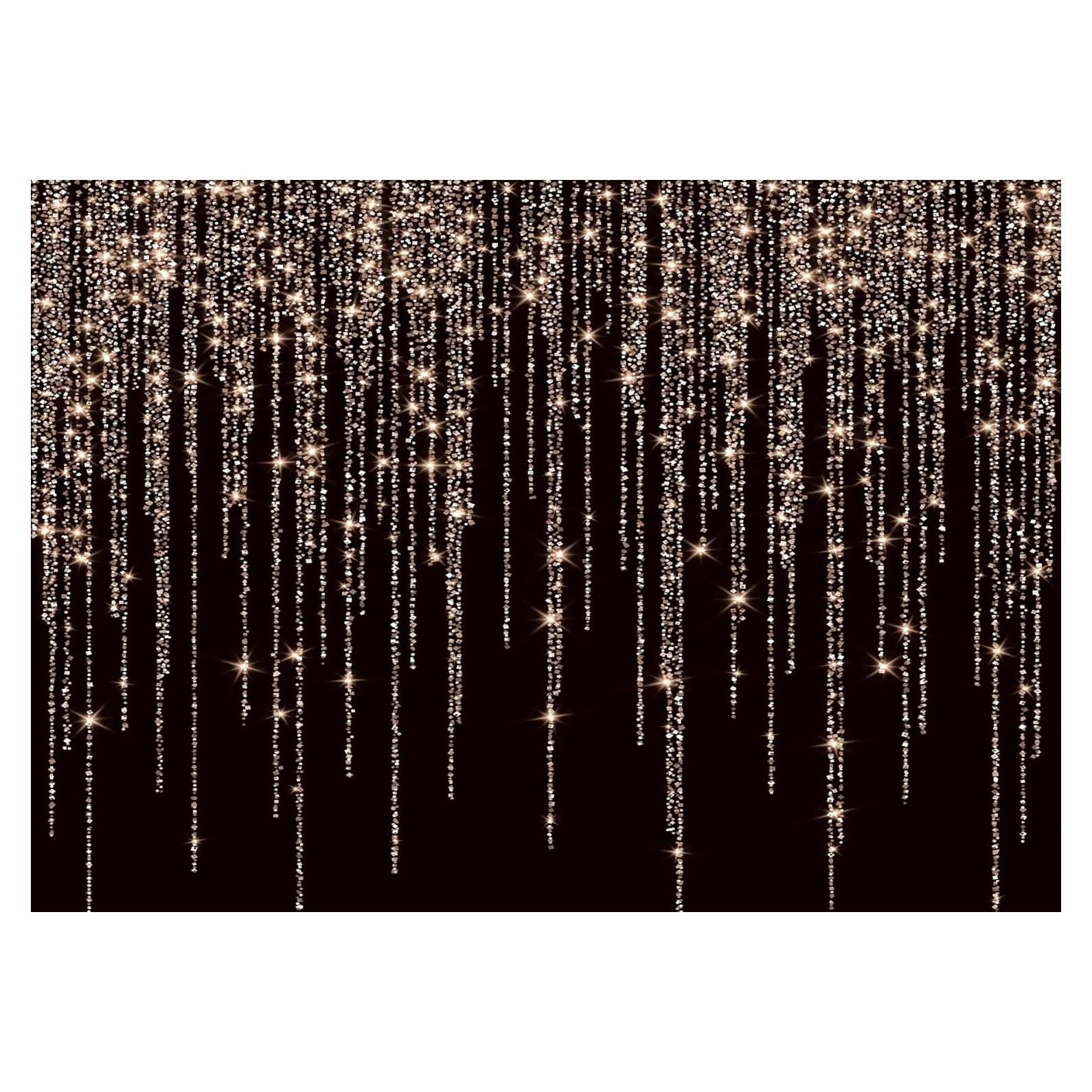 Fondo de Vinilo LTLYH 2.44x1.83m Negro y Dorado para Fotos