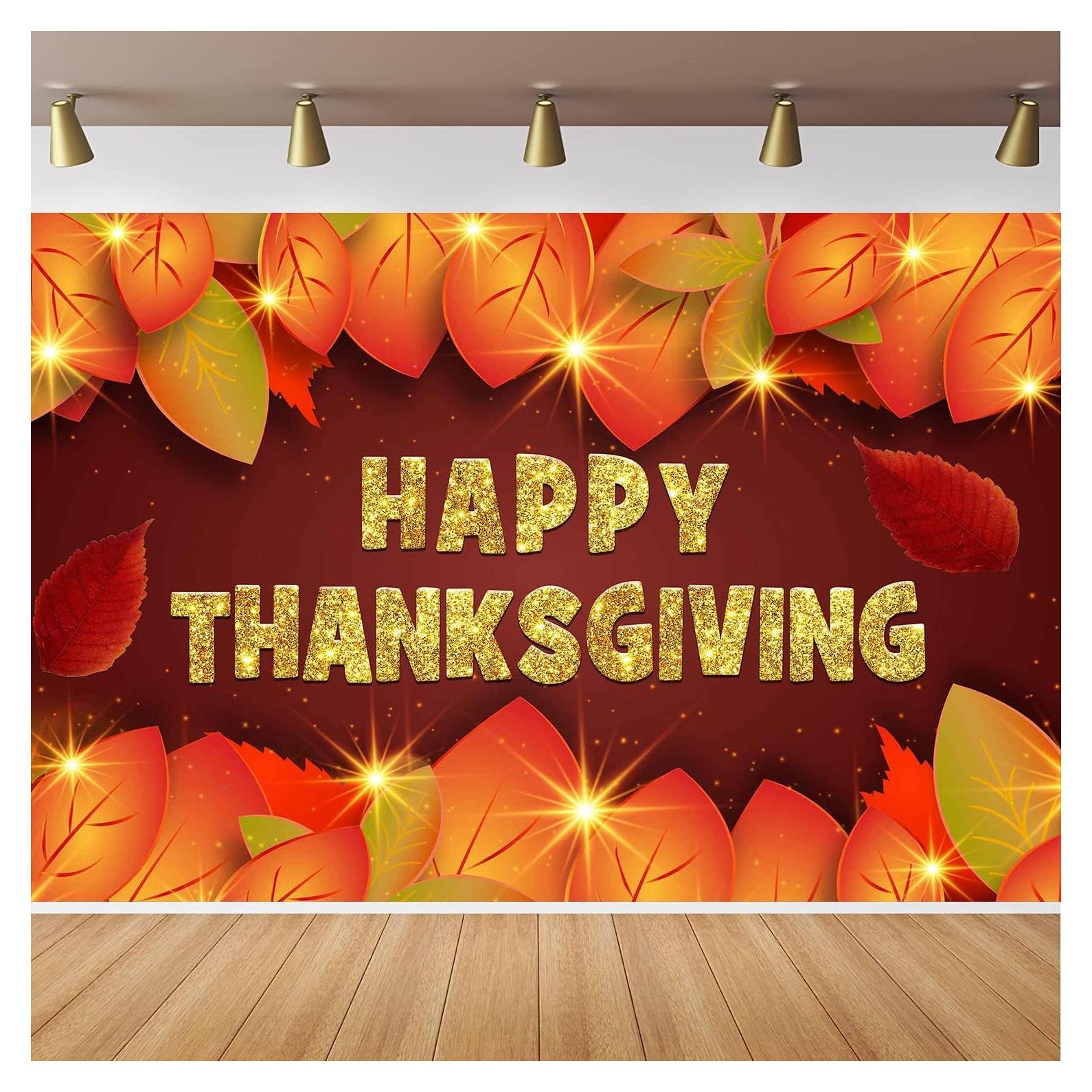 Fondo de Fotografía Otoñal MEETSIOY 213x152 cm con Purpurina