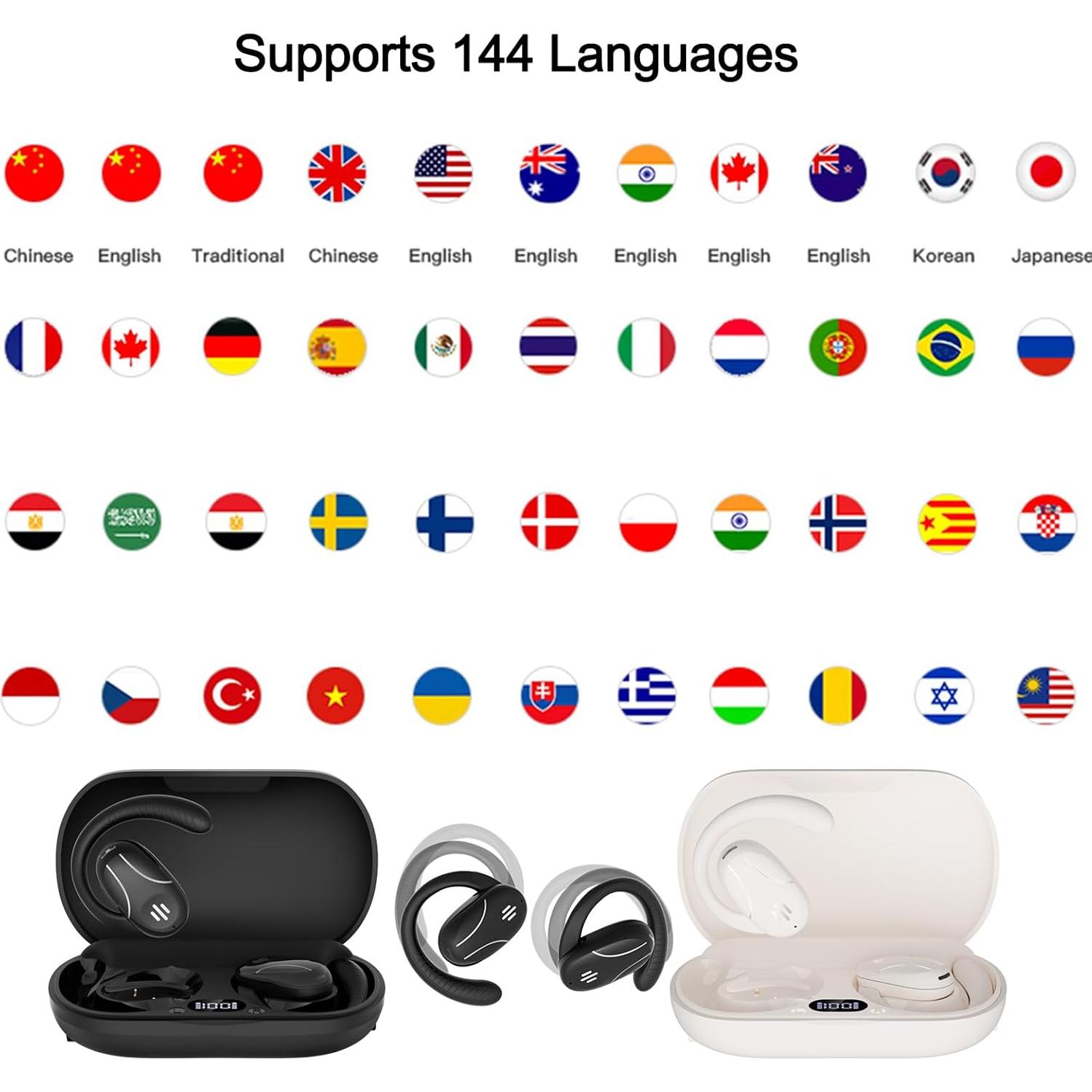 Auriculares Traductores Fexeiso SP30 Bluetooth 144 Idiomas