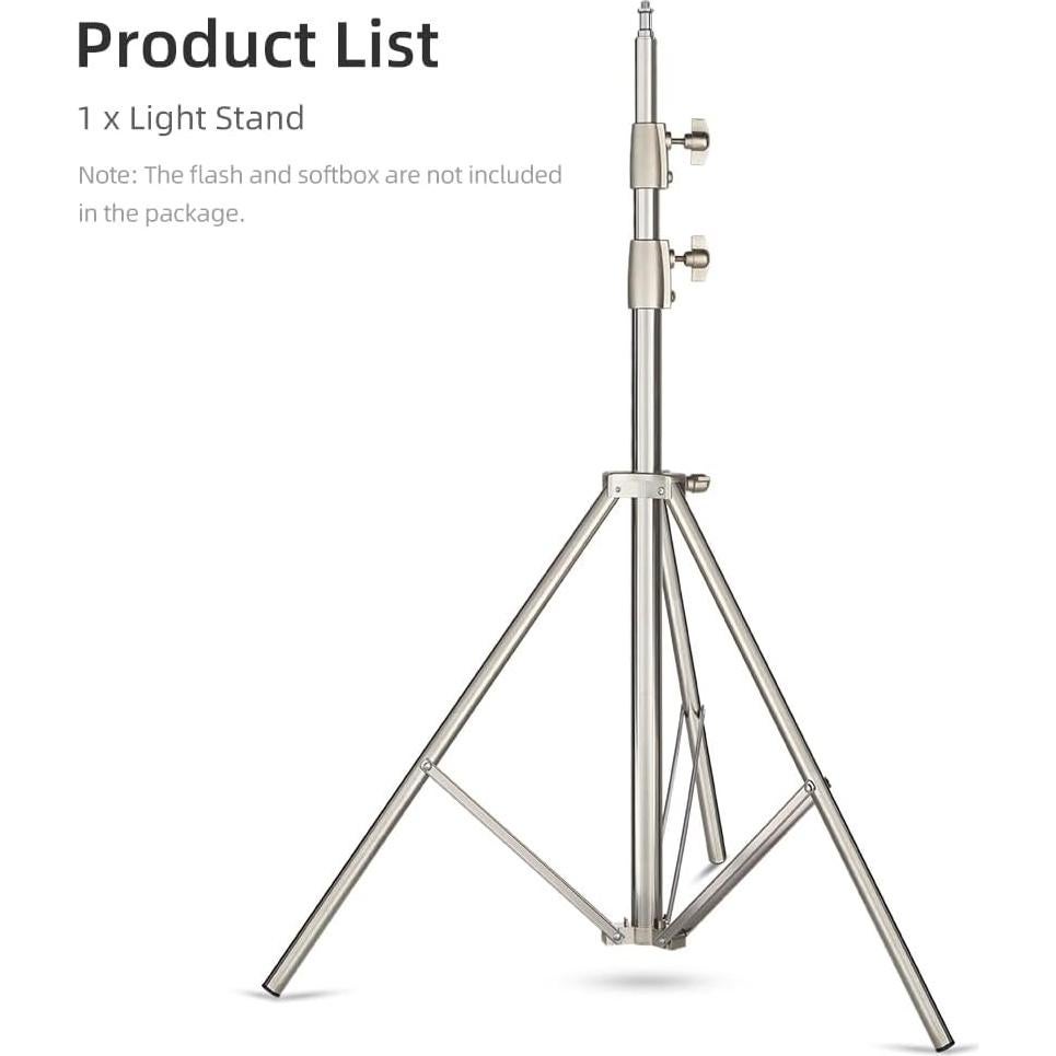 Soporte de Luz de Estudio AMBITFUL 200cm Acero Inoxidable