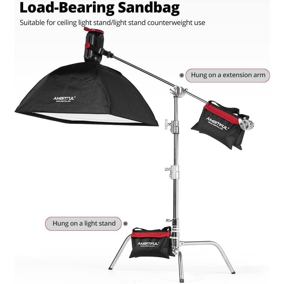 Soporte de Luz de Estudio AMBITFUL 200cm Acero Inoxidable