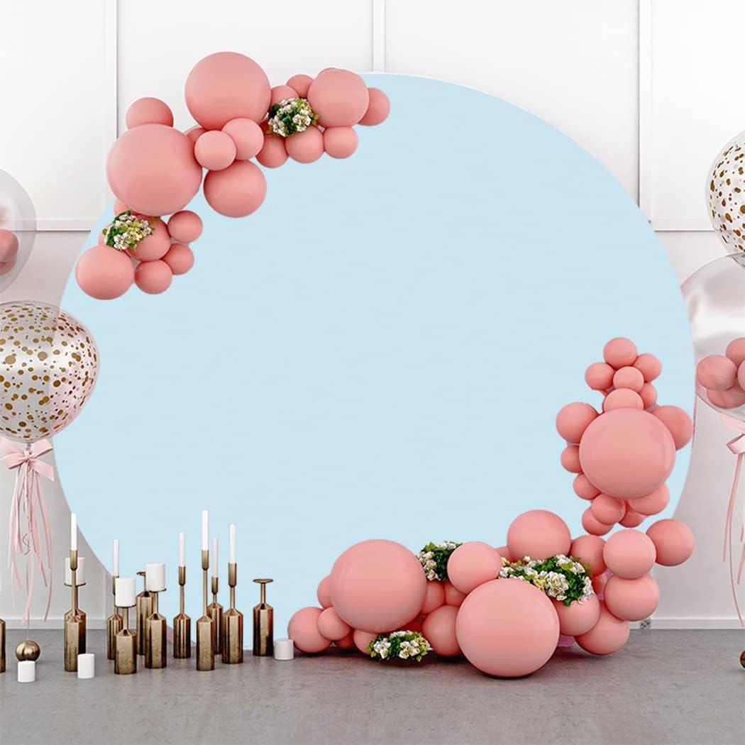 Fondo Redondo Azul 2.2x2.2m Poliester Laeacco para Fotografía