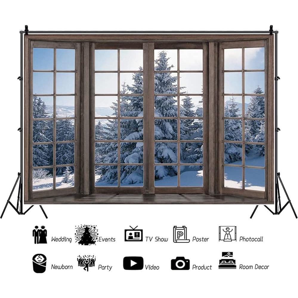 Fondo de Fotografía Vinilo Yeele 3x2.5m Invierno Bosque