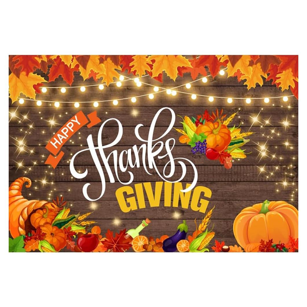 Fondo de Fotografía Laeacco Acción de Gracias 3x2m Vinilo