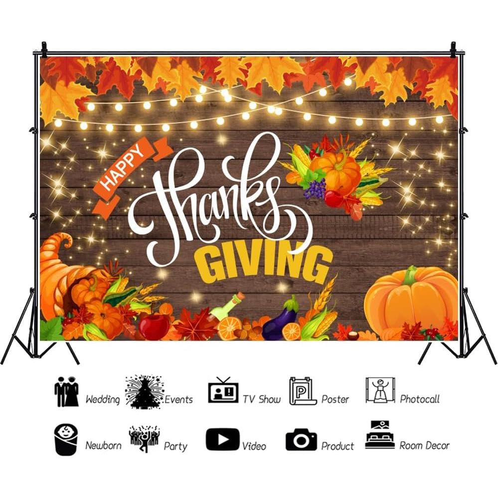 Fondo de Fotografía Laeacco Acción de Gracias 3x2m Vinilo
