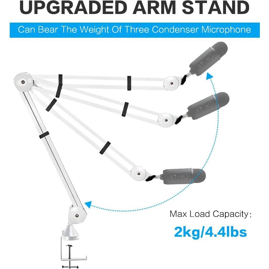 Soporte de Micrófono Ajustable BOMGE BG-MS01 Blanco 2kg