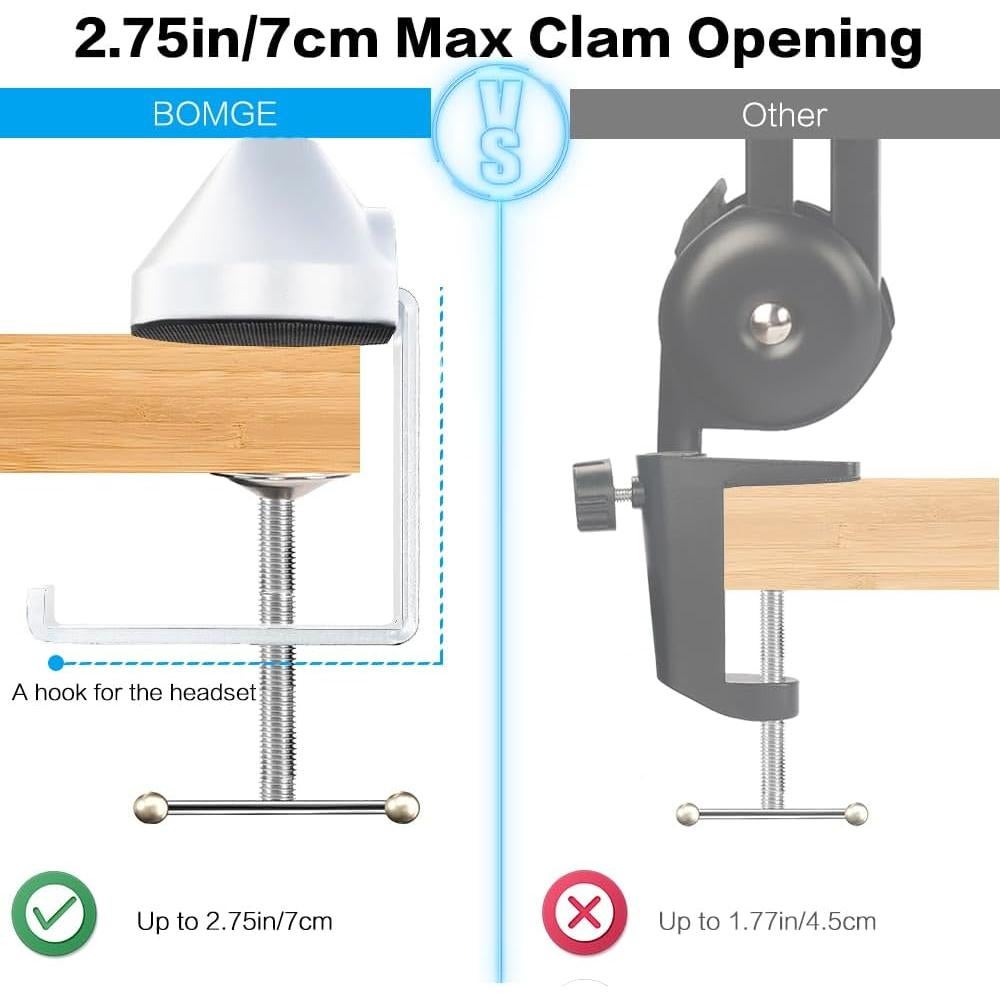 Soporte de Micrófono Ajustable BOMGE BG-MS01 Blanco 2kg