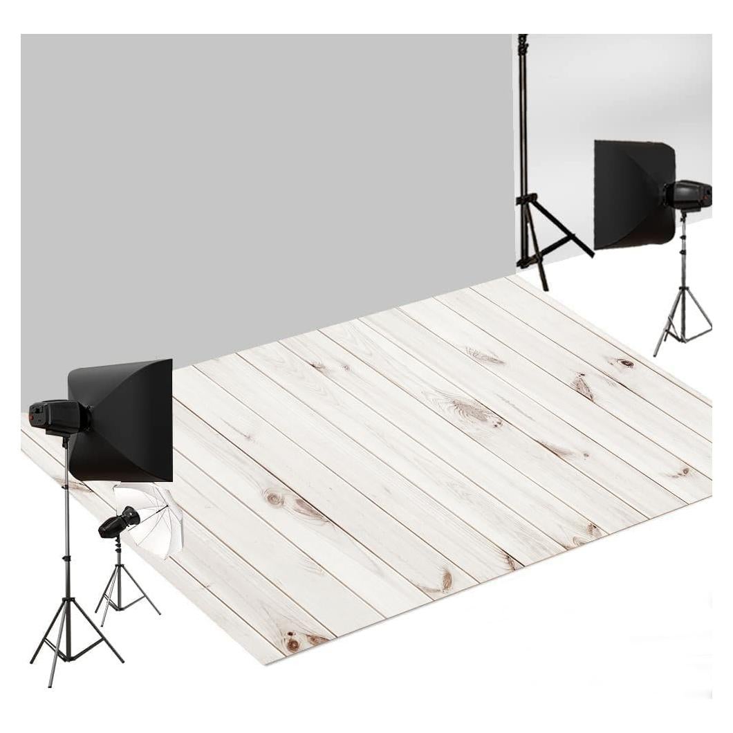 Mats de Fotografía Kate Suelo Caucho Madera Blanca 1.5x1.2m