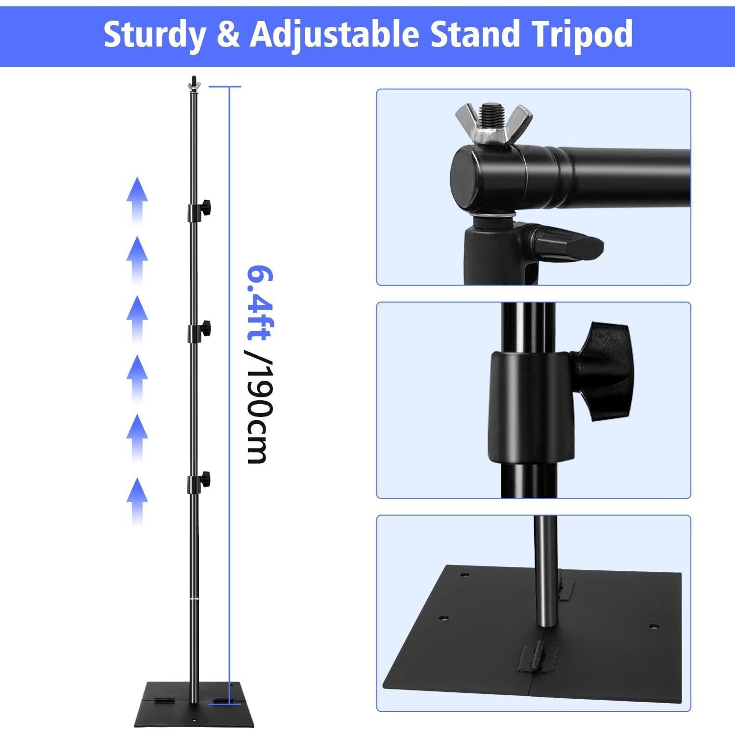 Kit de Soporte para Fondos de Fotografía SLOW DOLPHIN 3.05m x 1.83m