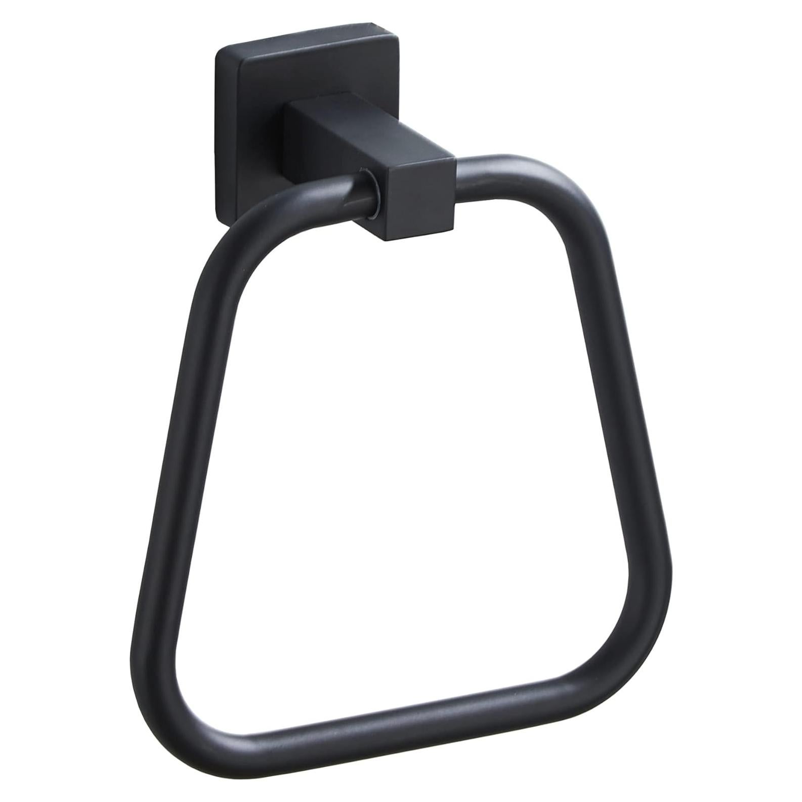 Anillo de Toalla Bluebyrne Negro Mate Acero Inoxidable