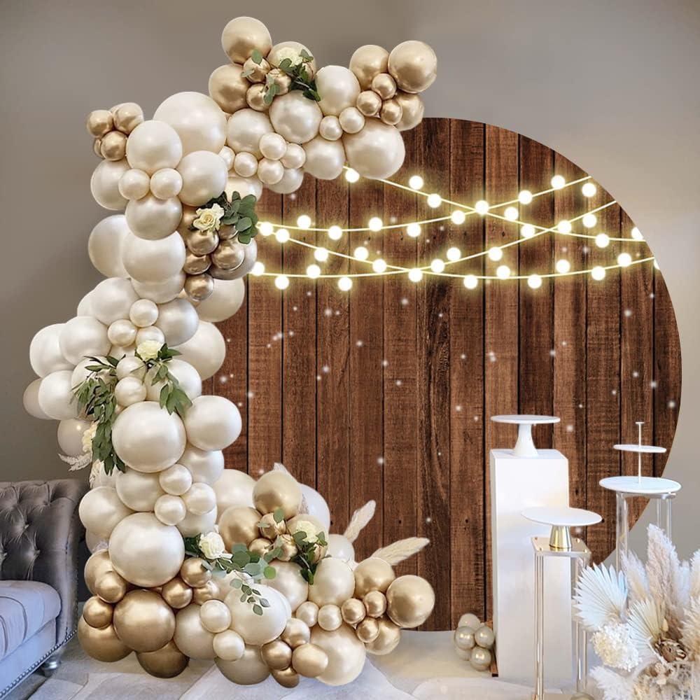 Fondo Redondo de Madera Rústica 2.3m para Fotografía