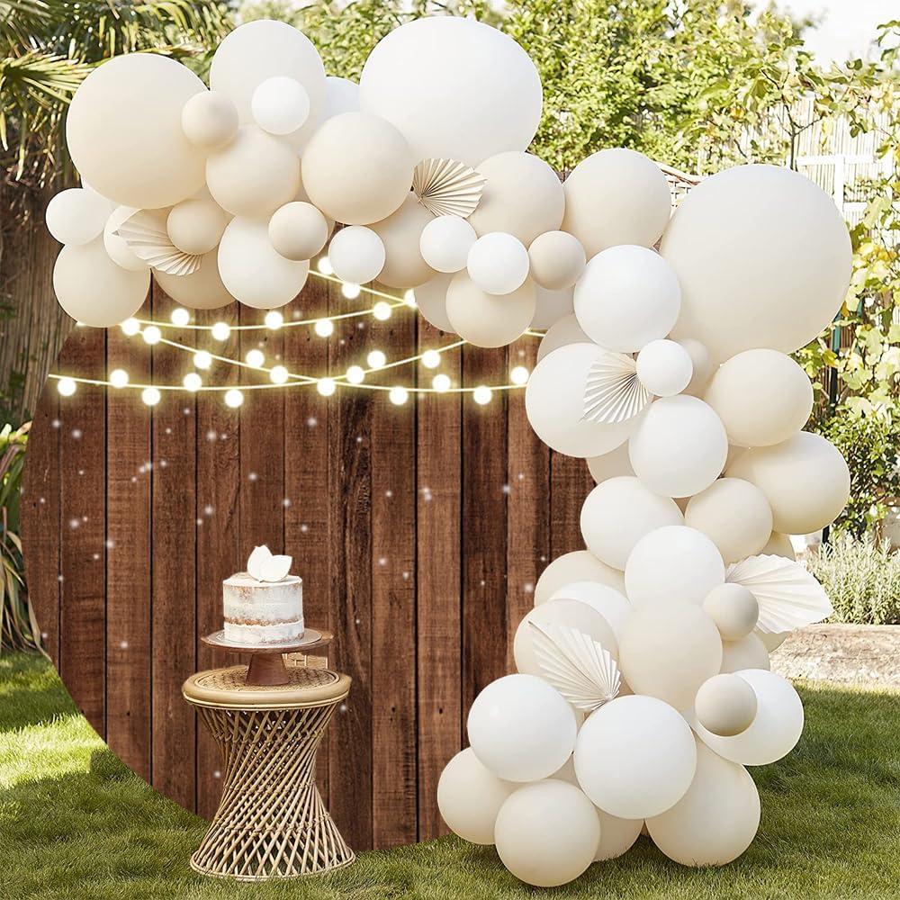 Fondo Redondo de Madera Rústica 2.3m para Fotografía