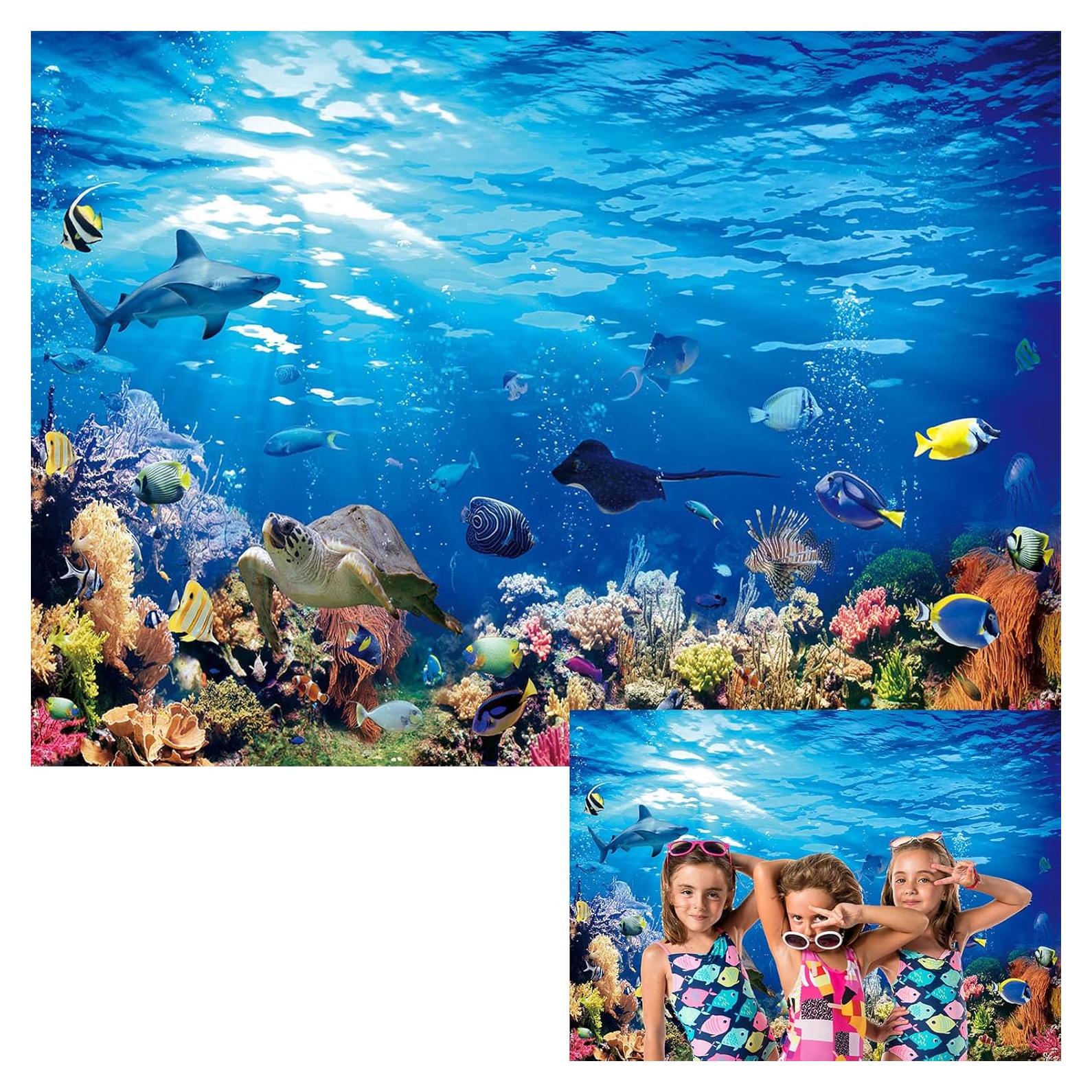 Fondo de Fotografía Vinilo LIANNE 2.4x1.8m Océano Tropical