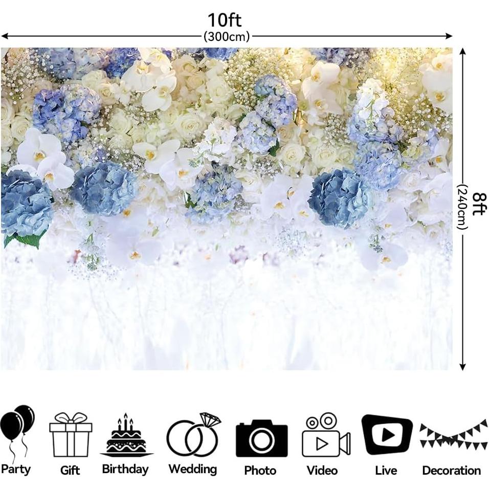Fondo de Fotografía Floral Qian 3x2.4m para Fiestas y Cumpleaños