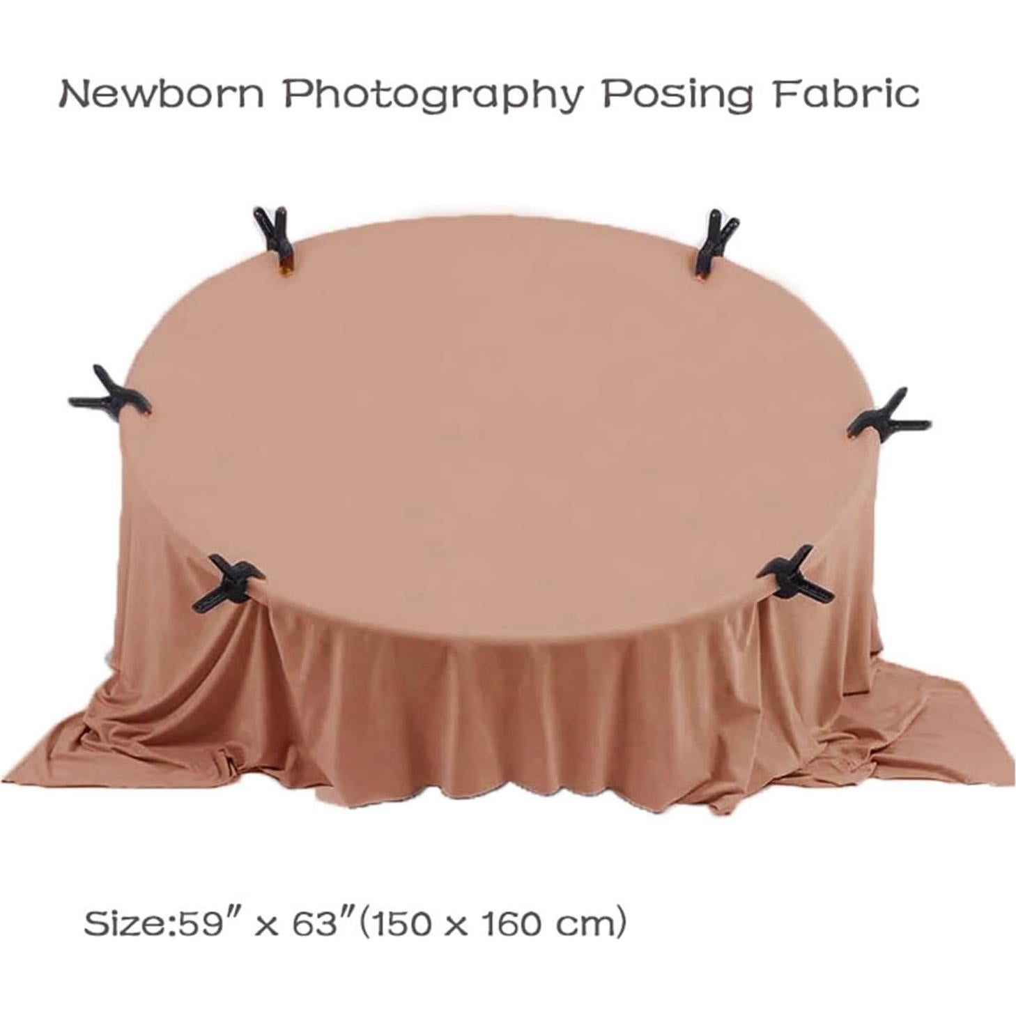 Fondo de Fotografía para Recién Nacidos Orraphtstu 150x160 cm Café
