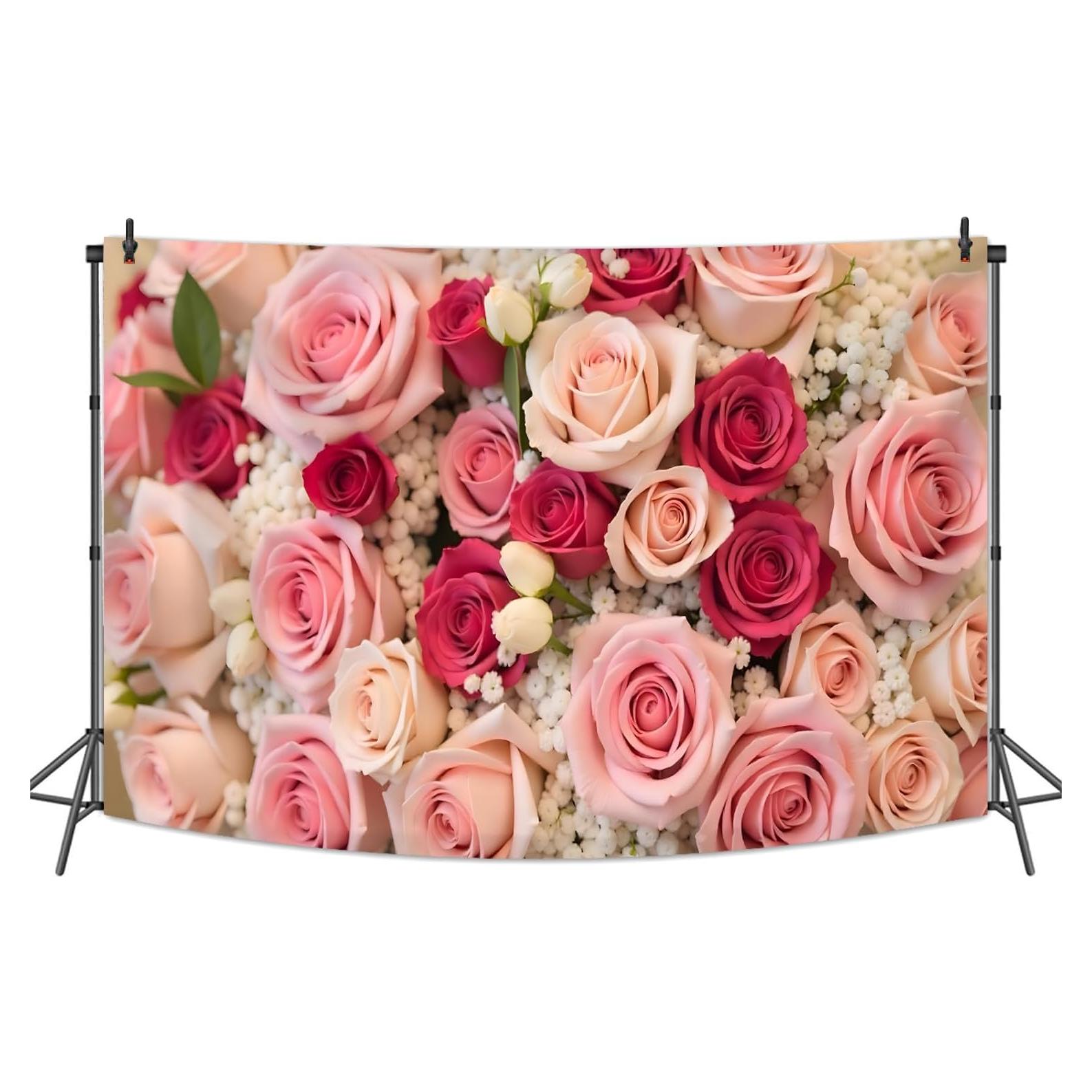 Fondo de Pared Floral 180x110 cm XYJ para Cumpleaños y Eventos