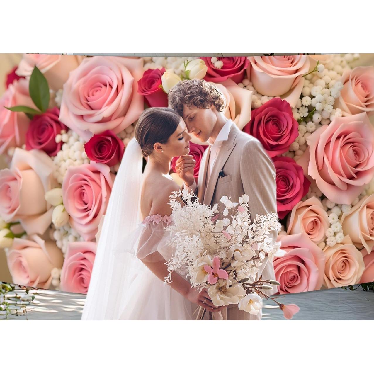 Fondo de Pared Floral 180x110 cm XYJ para Cumpleaños y Eventos