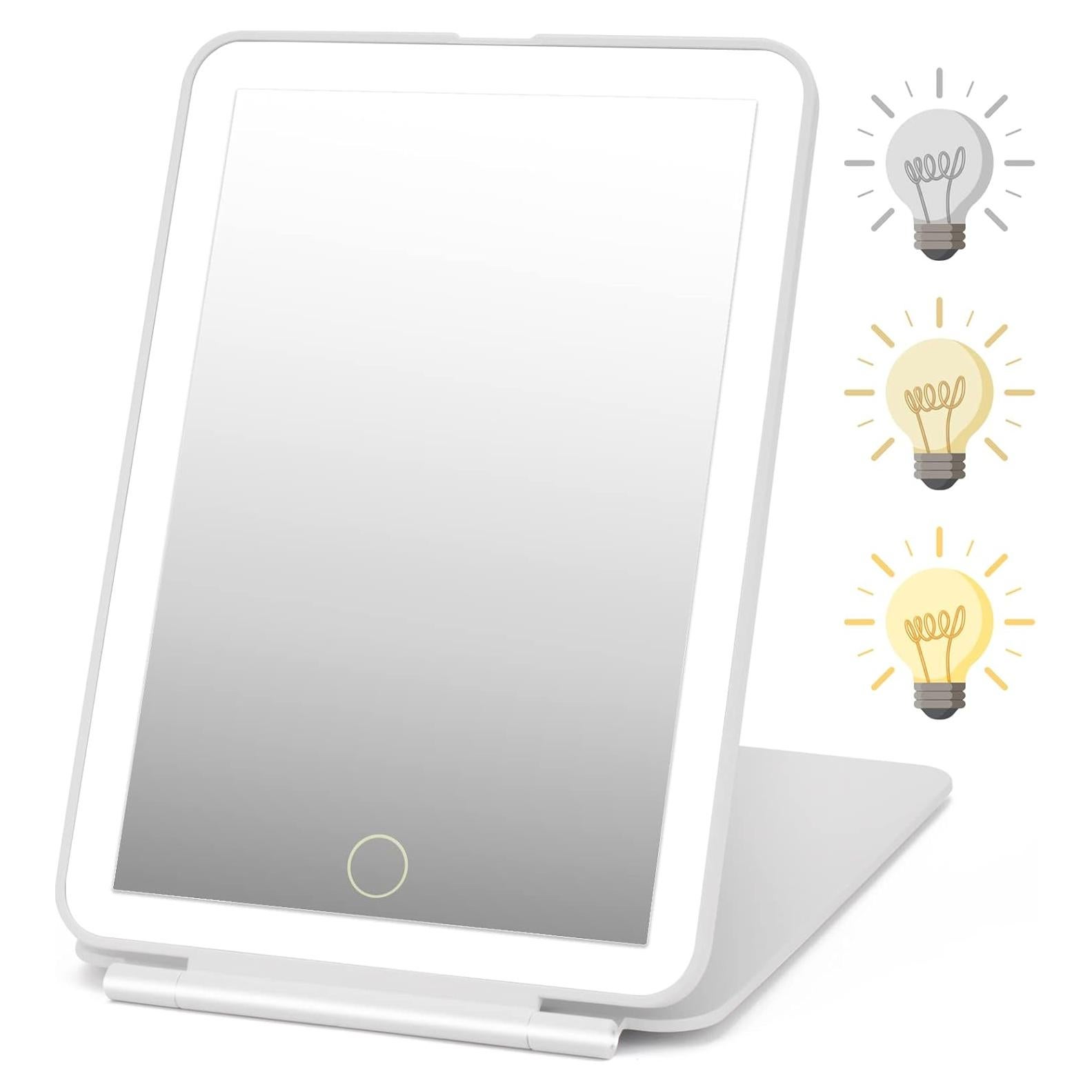 Espejo de Maquillaje LED Recargable DenCert 19.3x12.9cm