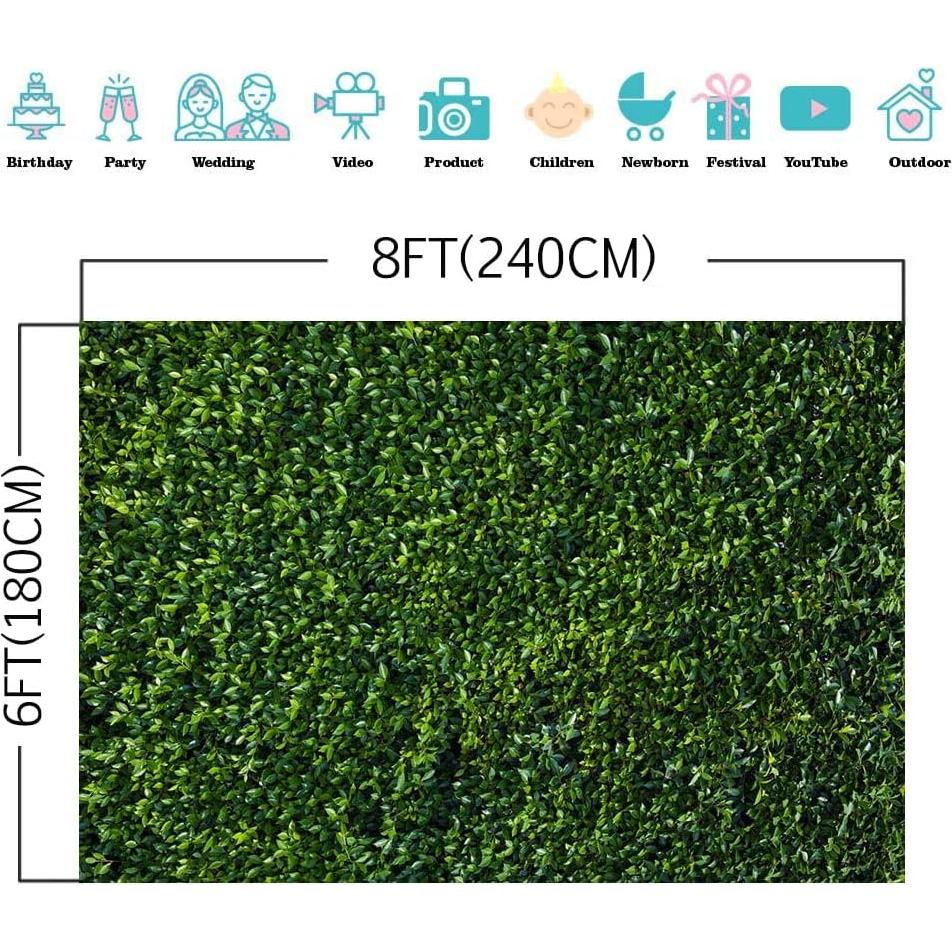 Fondo de Fotografía 240x180 cm Hojas Verdes Estudio de Arte