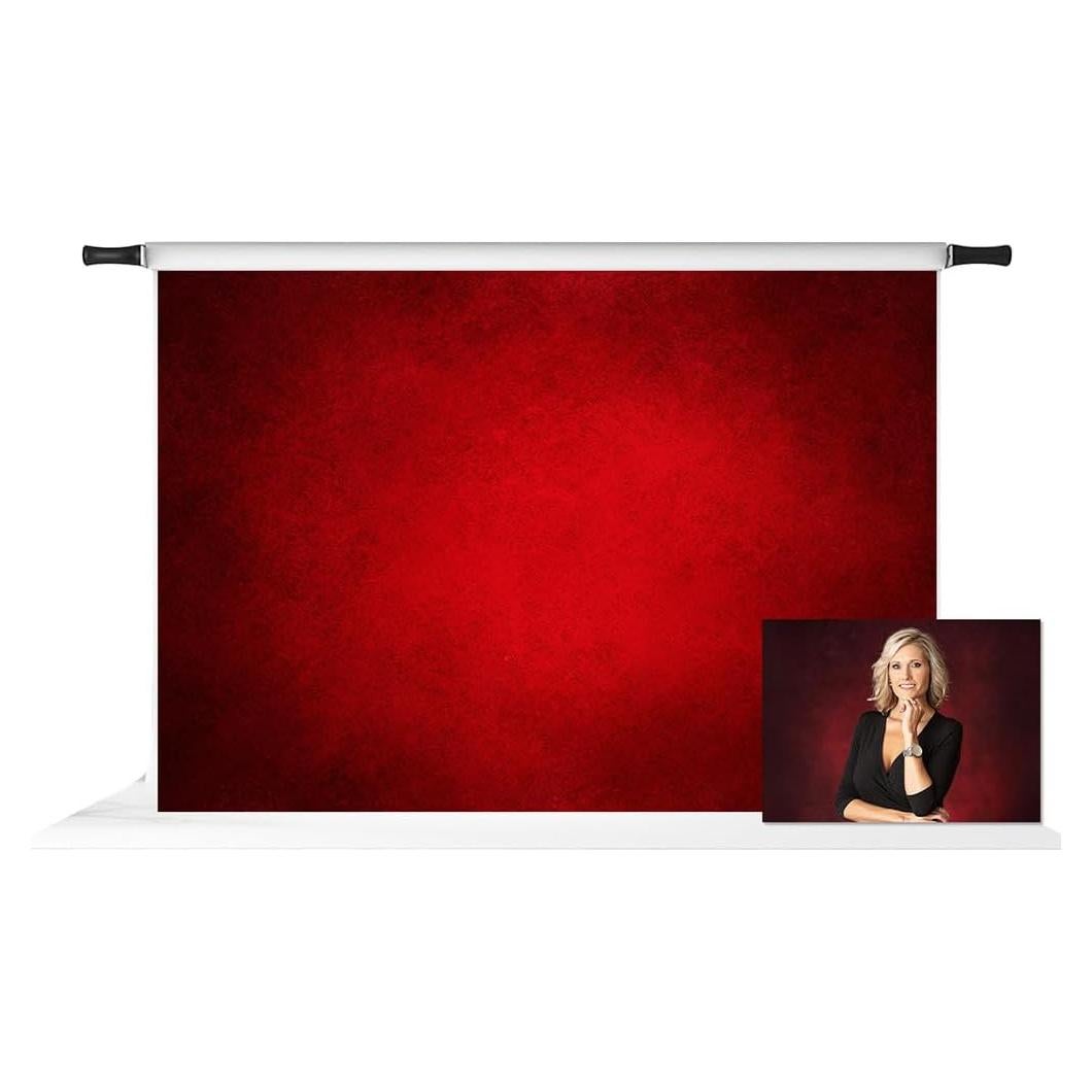 Fondo de Fotografía Rojo 7x5ft Kate Microfibra Lavable