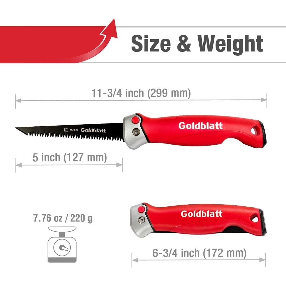 Sierra Plegable Goldblatt para Drywall 12,7 cm con Mango Ergonómico