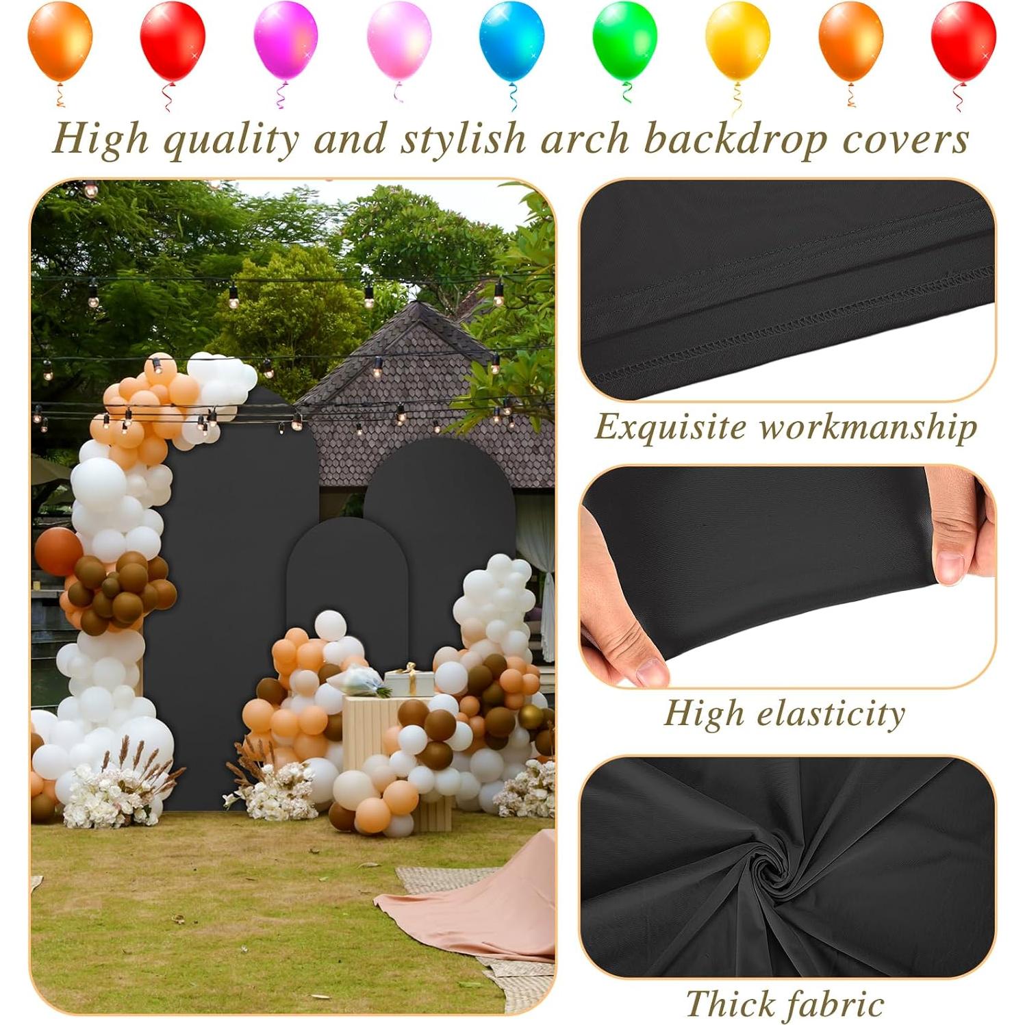 Cubierta de Fondo Arqueado Dofilachy - 3 Fundas Spandex Negros