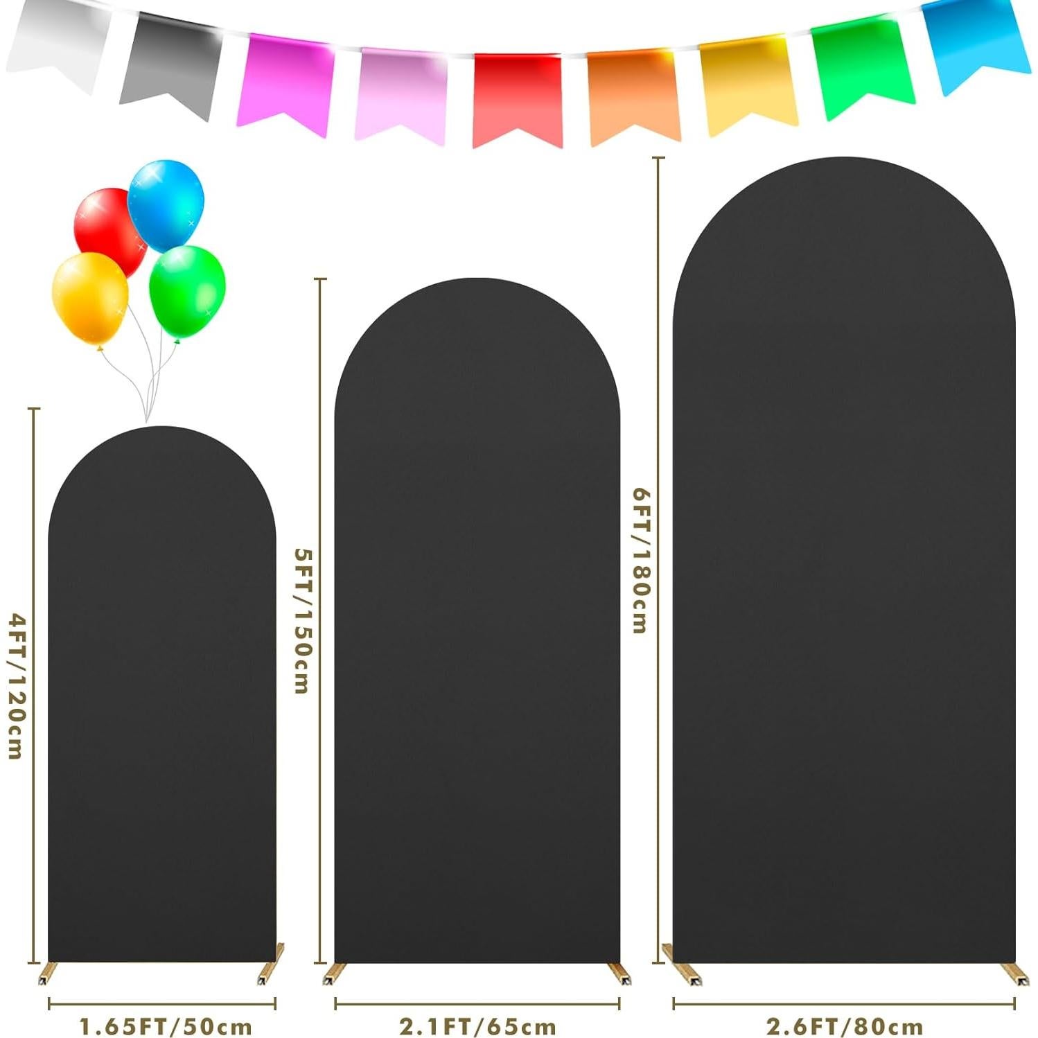 Cubierta de Fondo Arqueado Dofilachy - 3 Fundas Spandex Negros