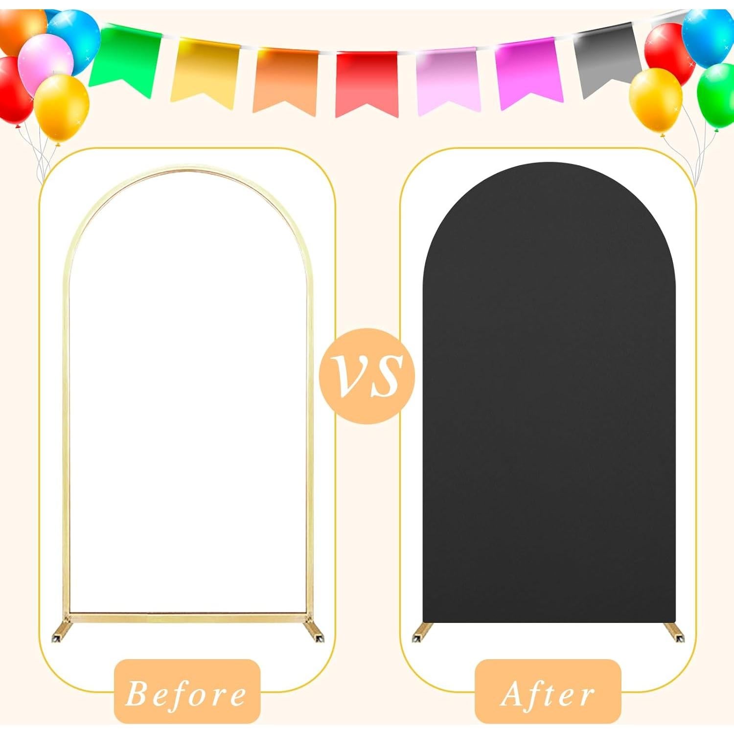 Cubierta de Fondo Arqueado Dofilachy - 3 Fundas Spandex Negros