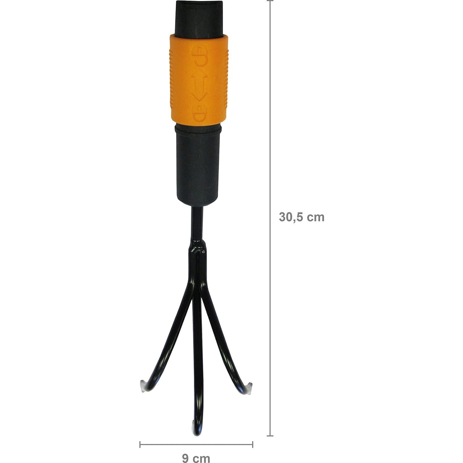 Cultivador Fiskars QuikFit Angulado 3 Puntas 5.5 cm Negro/Naranja