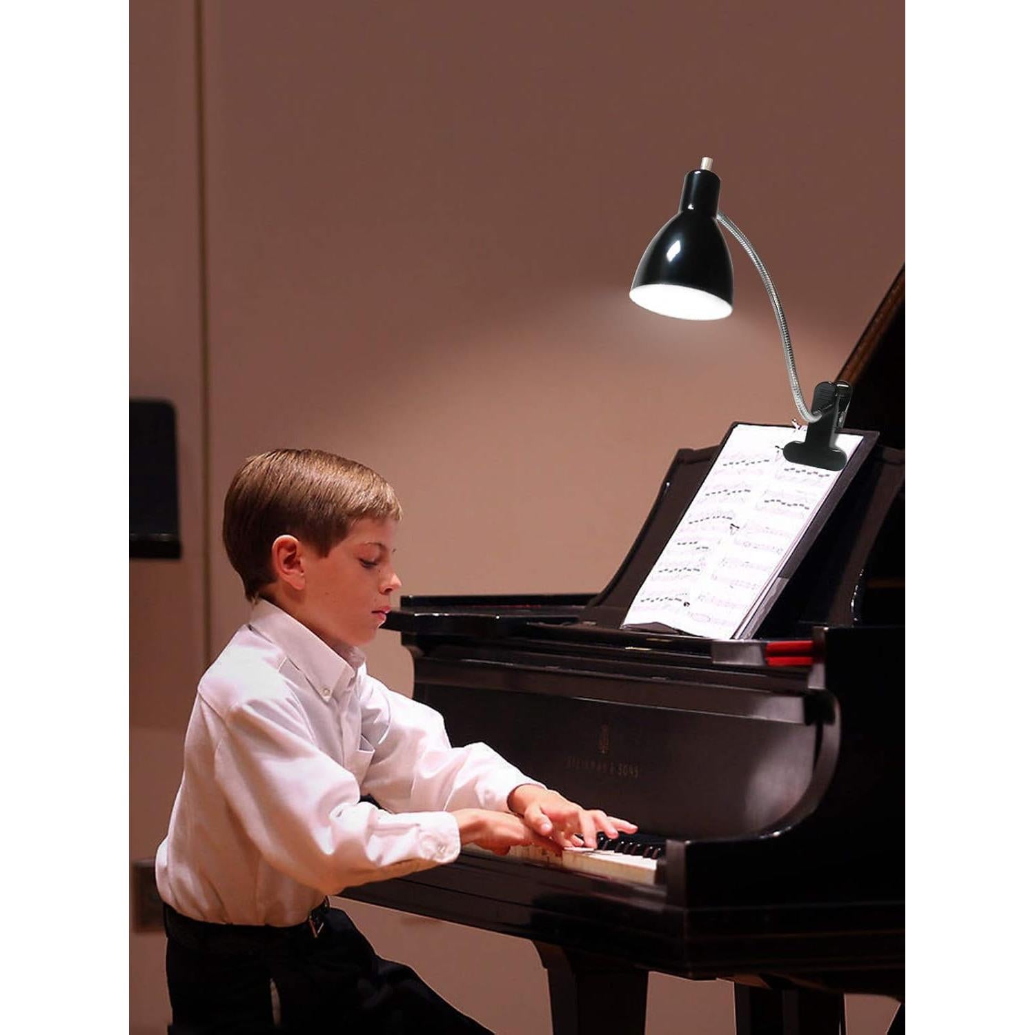 Lámpara de escritorio LALISU con clip y luz LED 9W negra