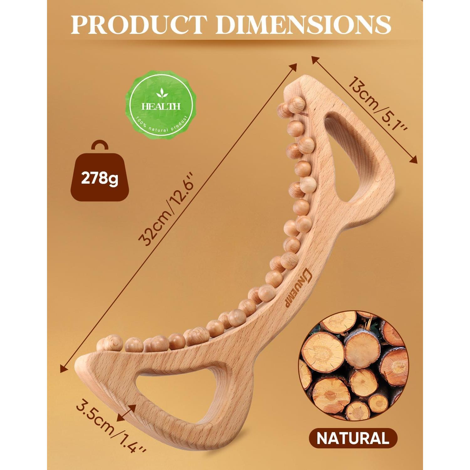 Masajeador de Madera ONUEMP para Celulitis y Drenaje