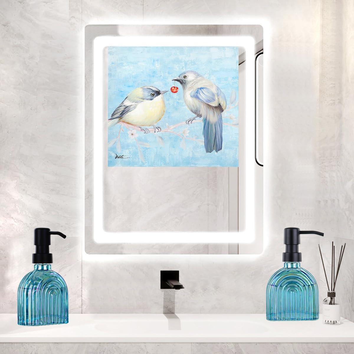 Dispensador de Jabón de Vidrio OCTMUSTARD 255 ml Azul Bebé