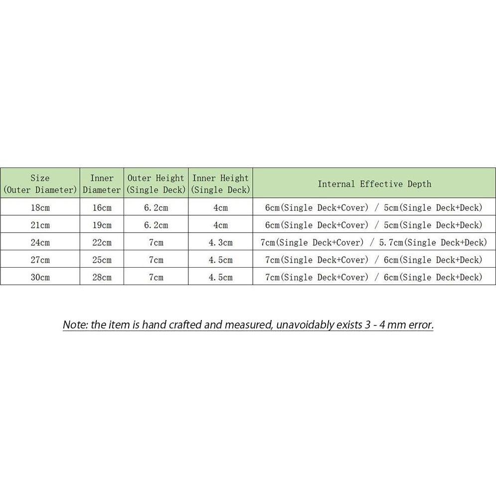 Vaporera de Bambú 2 Niveles Hcooker 7L con Acero Inoxidable