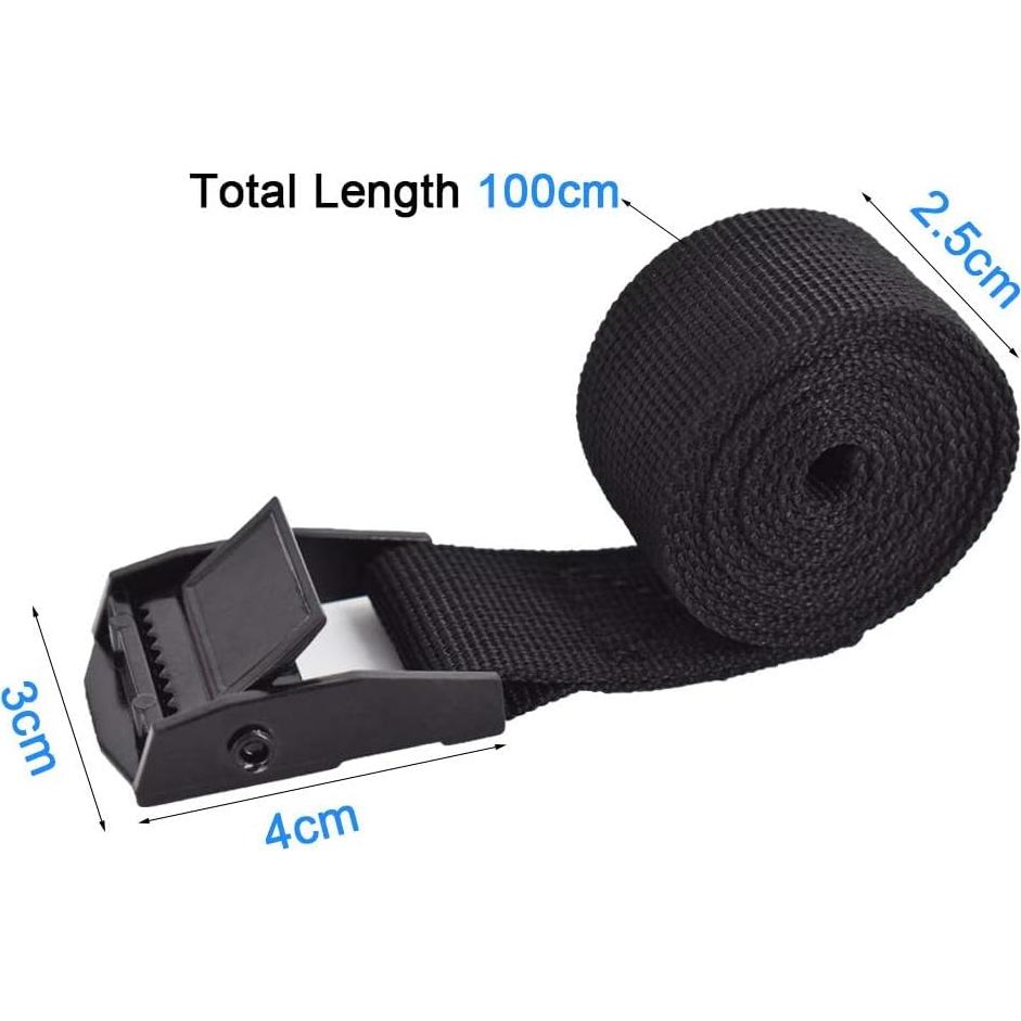 Correas de Amarre RIO Direct 1m x 2.5cm Ajustables 4 Unidades