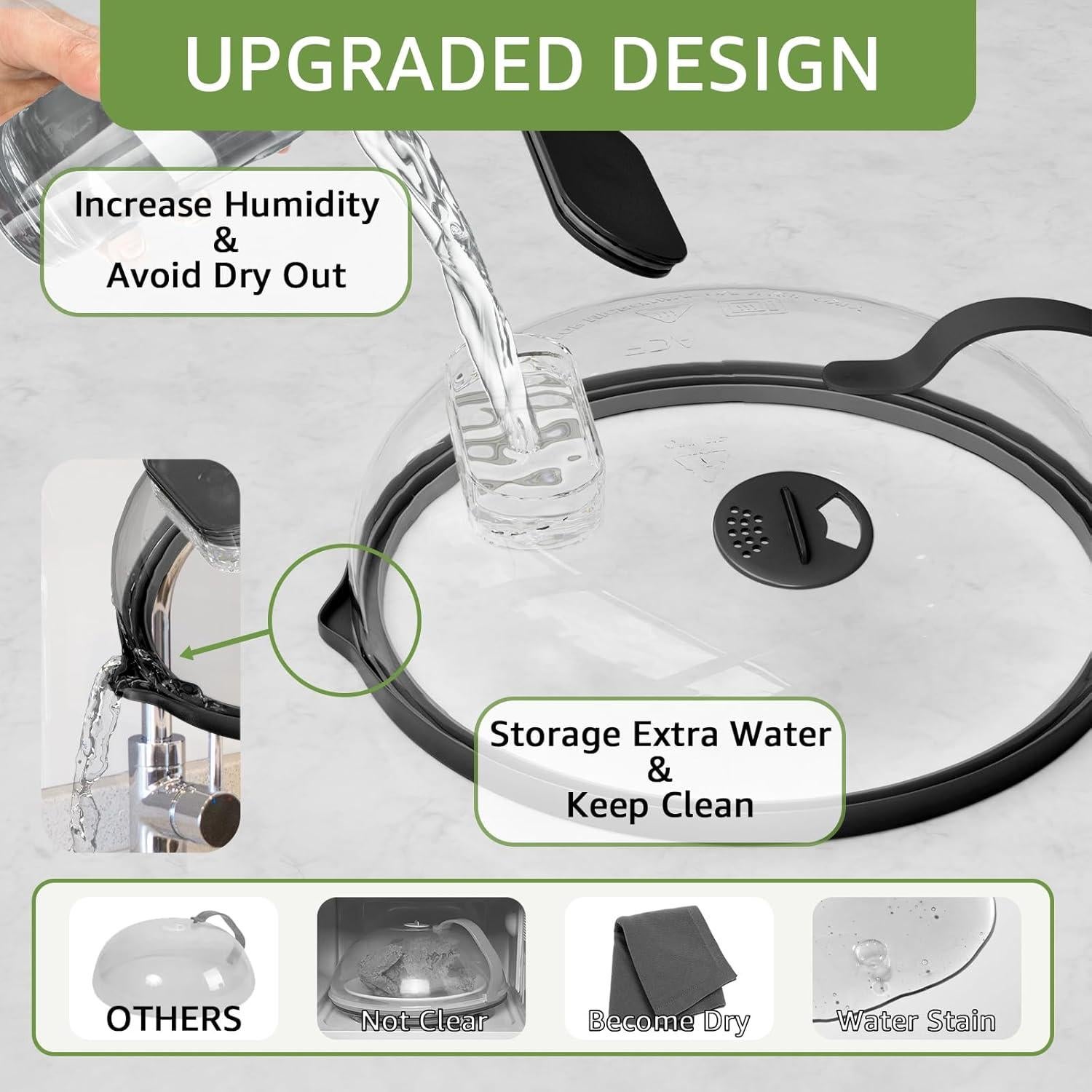 Cubierta para Microondas NUTIKAS 25.4 cm con Vaporera