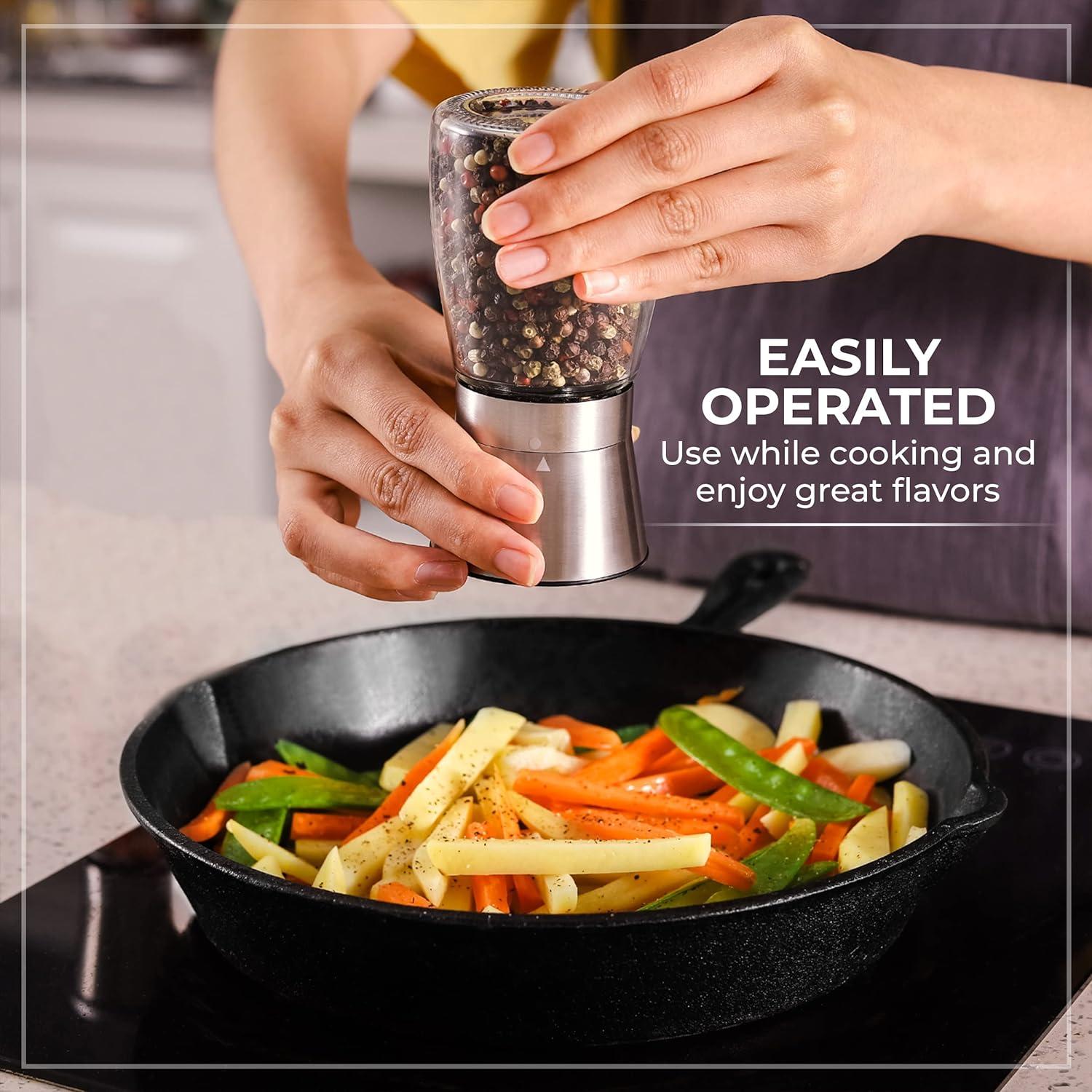 Molinillo de Pimienta y Sal Kitchen-GO Acero Inoxidable 14cm