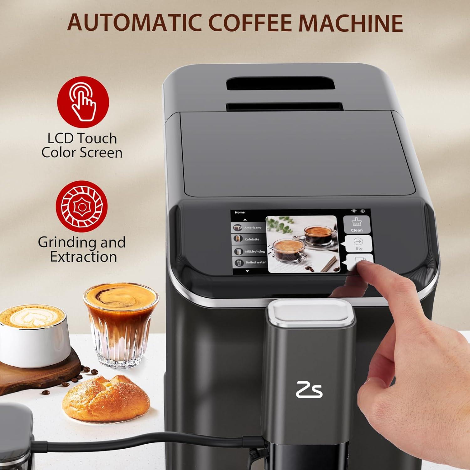 Máquina de Espresso Automática Takywep K0WD7eRSQR 20 Bar Negra