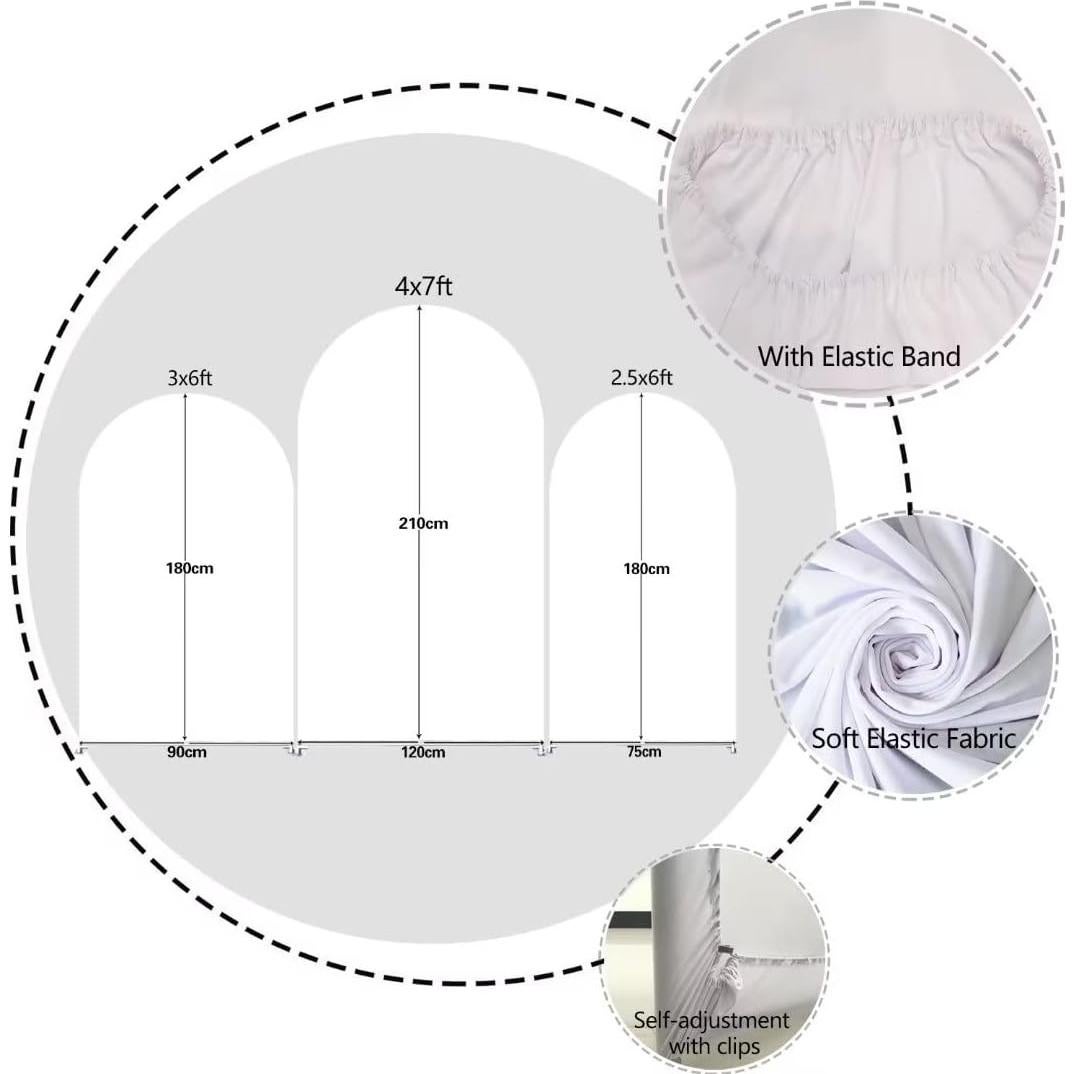 Cubiertas de Tela Arqueadas Rosa Claro 200x90cm para Eventos